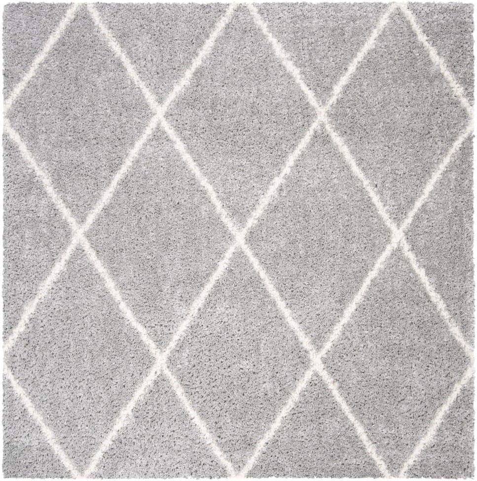 image:imageSAFAVIEH Area Rug 8x10 Parma Shag Collection Large Cream amp Grey Trellis Pattern NonShedding amp Easy Cleaning Ultra Plush Thick Pile Ideal for Living Room Bedroom Dining Space PMA515AGreyCream