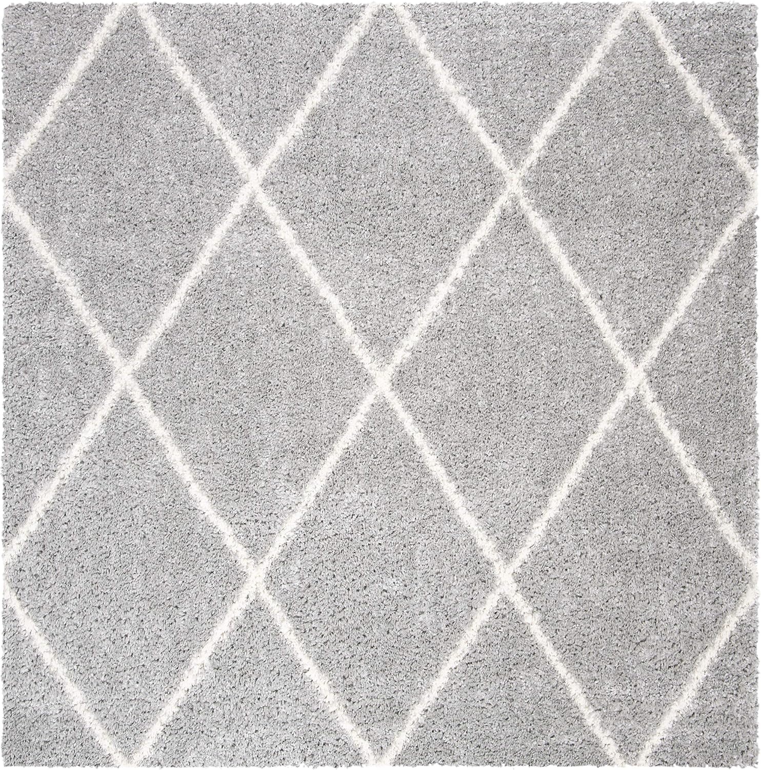 image:imageSAFAVIEH Area Rug 8x10 Parma Shag Collection Large Cream amp Grey Trellis Pattern NonShedding amp Easy Cleaning Ultra Plush Thick Pile Ideal for Living Room Bedroom Dining Space PMA515AGreyCream