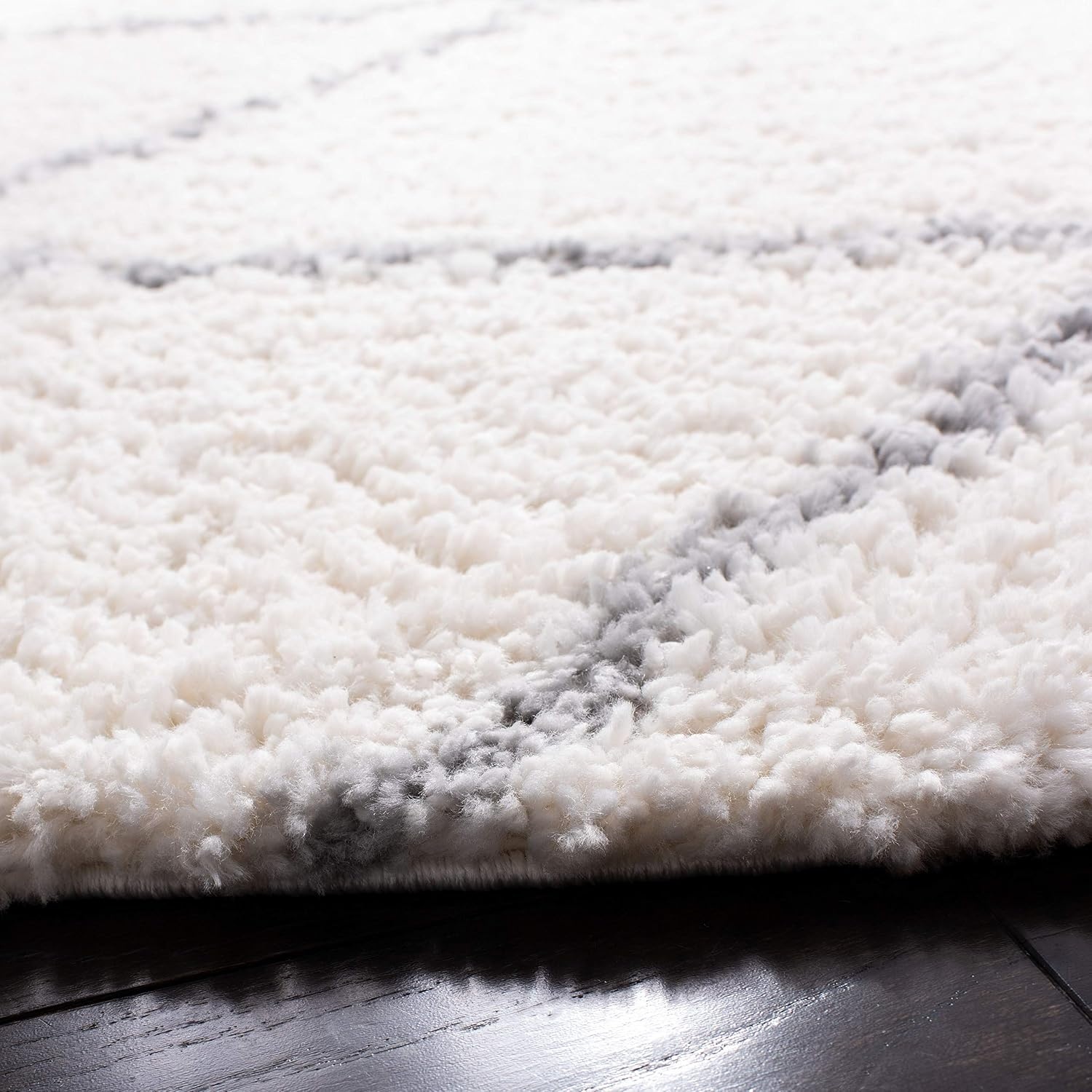 image:imageSAFAVIEH Area Rug 8x10 Parma Shag Collection Large Cream amp Grey Trellis Pattern NonShedding amp Easy Cleaning Ultra Plush Thick Pile Ideal for Living Room Bedroom Dining Space PMA515ACreamGrey