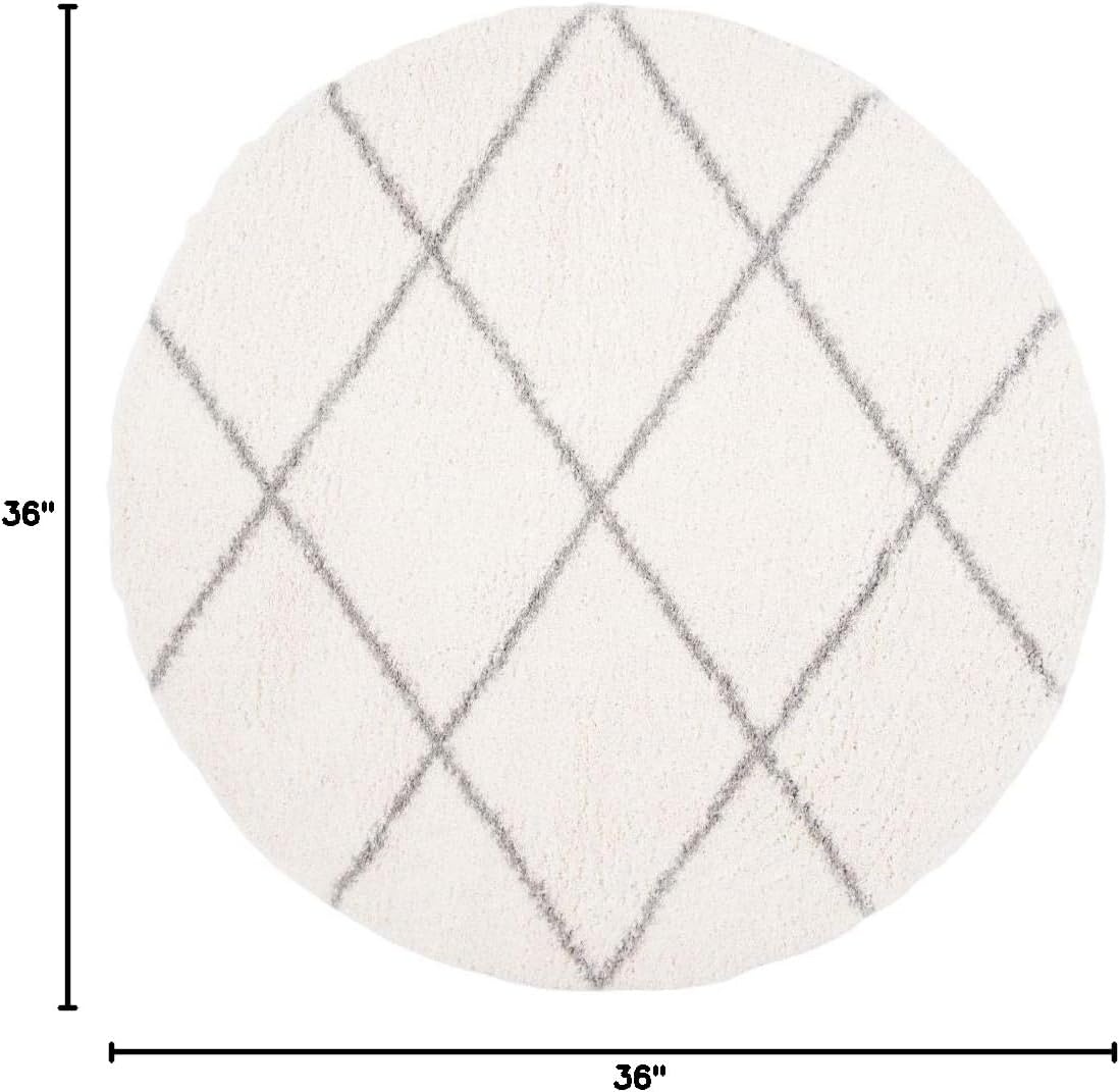 image:imageSAFAVIEH Area Rug 8x10 Parma Shag Collection Large Cream amp Grey Trellis Pattern NonShedding amp Easy Cleaning Ultra Plush Thick Pile Ideal for Living Room Bedroom Dining Space PMA515ACreamGrey