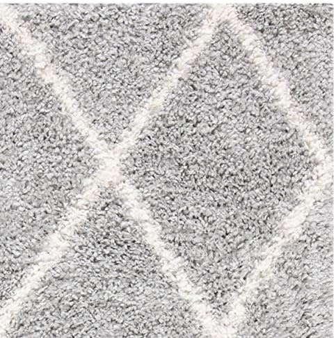 image:imageSAFAVIEH Area Rug 8x10 Parma Shag Collection Large Cream amp Grey Trellis Pattern NonShedding amp Easy Cleaning Ultra Plush Thick Pile Ideal for Living Room Bedroom Dining Space PMA515AGreyCream