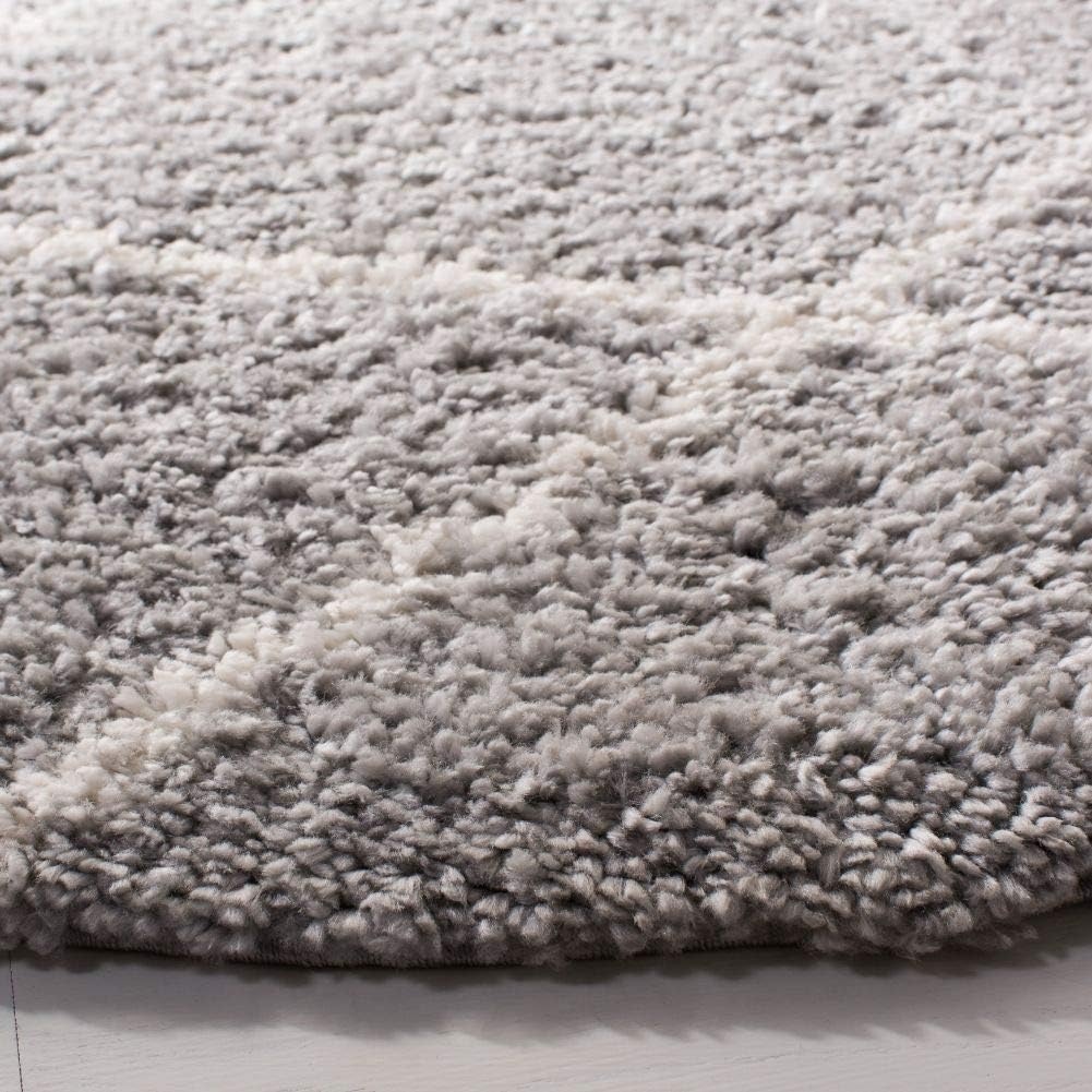 image:imageSAFAVIEH Area Rug 8x10 Parma Shag Collection Large Cream amp Grey Trellis Pattern NonShedding amp Easy Cleaning Ultra Plush Thick Pile Ideal for Living Room Bedroom Dining Space PMA515AGreyCream