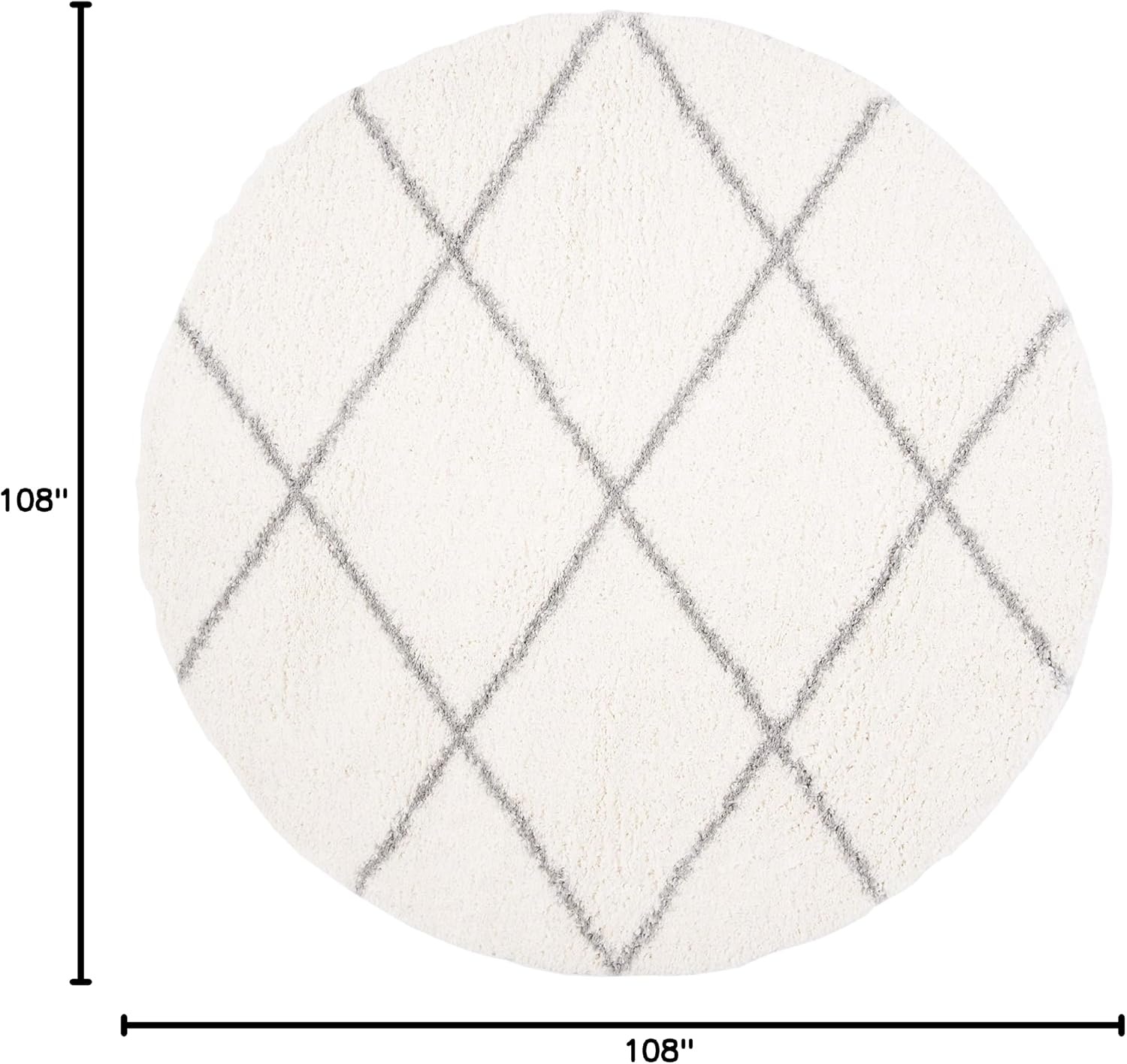 image:imageSAFAVIEH Area Rug 8x10 Parma Shag Collection Large Cream amp Grey Trellis Pattern NonShedding amp Easy Cleaning Ultra Plush Thick Pile Ideal for Living Room Bedroom Dining Space PMA515ACreamGrey