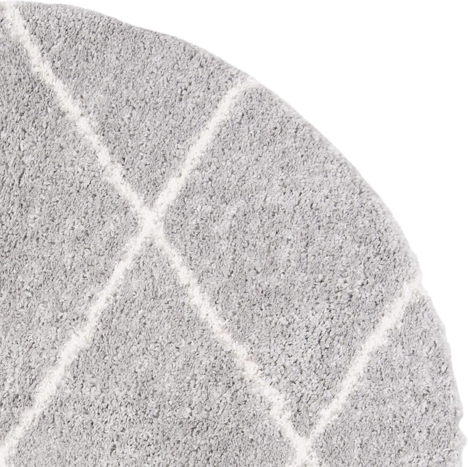 image:imageSAFAVIEH Area Rug 8x10 Parma Shag Collection Large Cream amp Grey Trellis Pattern NonShedding amp Easy Cleaning Ultra Plush Thick Pile Ideal for Living Room Bedroom Dining Space PMA515AGreyCream