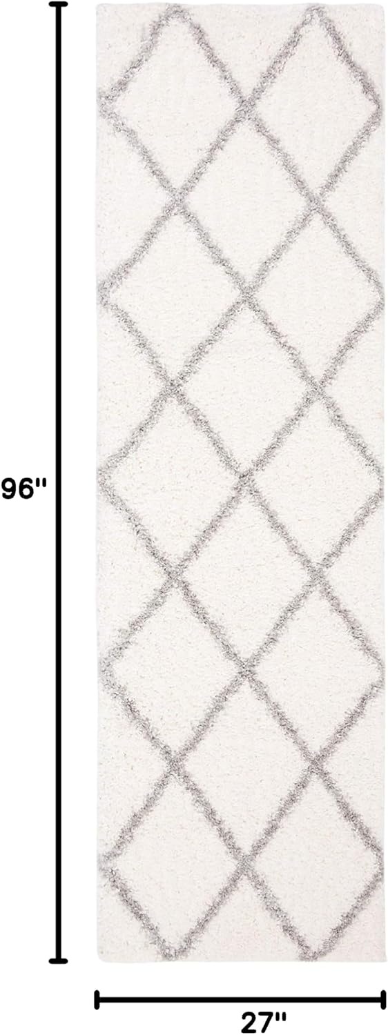 image:imageSAFAVIEH Area Rug 8x10 Parma Shag Collection Large Cream amp Grey Trellis Pattern NonShedding amp Easy Cleaning Ultra Plush Thick Pile Ideal for Living Room Bedroom Dining Space PMA515ACreamGrey