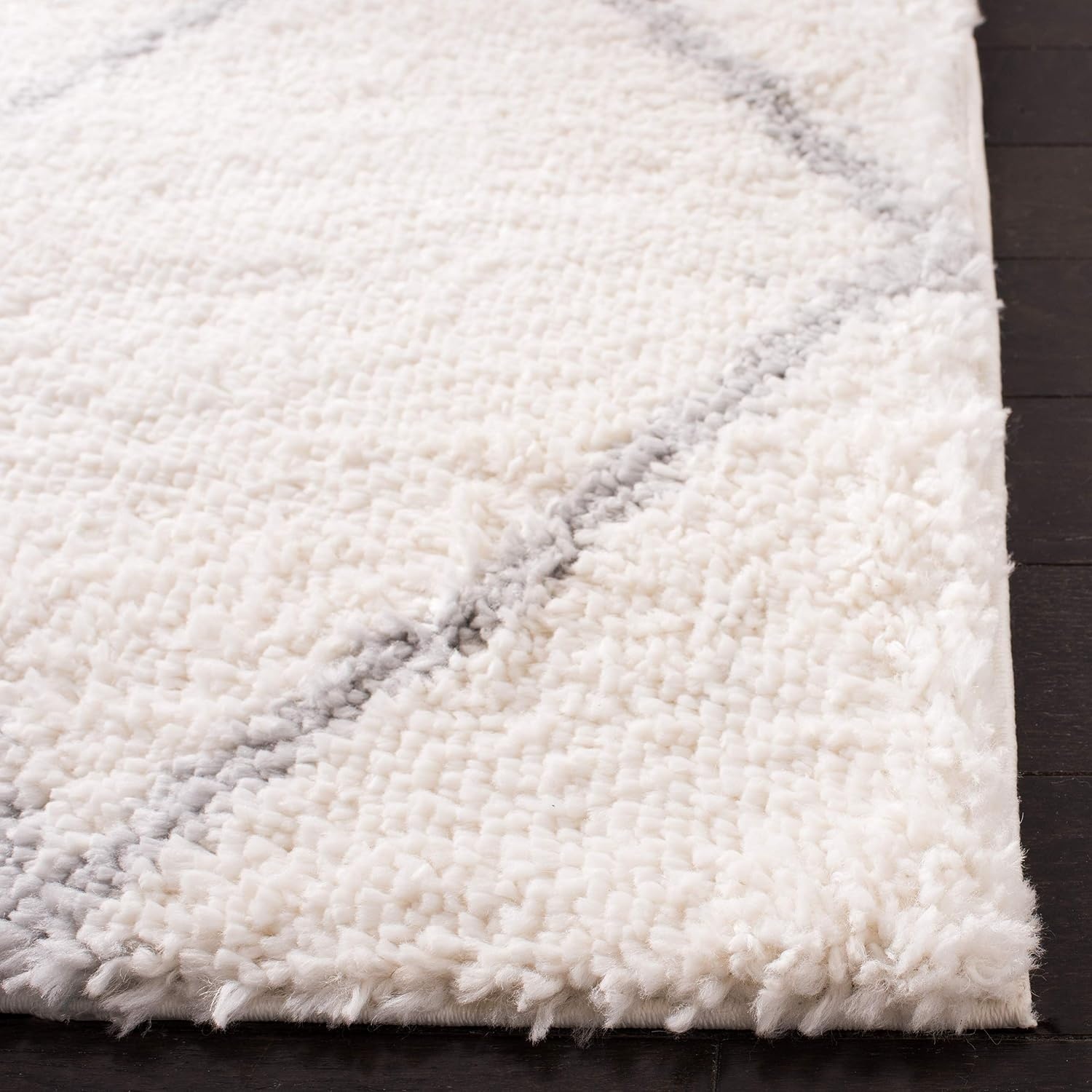 image:imageSAFAVIEH Area Rug 8x10 Parma Shag Collection Large Cream amp Grey Trellis Pattern NonShedding amp Easy Cleaning Ultra Plush Thick Pile Ideal for Living Room Bedroom Dining Space PMA515ACreamGrey