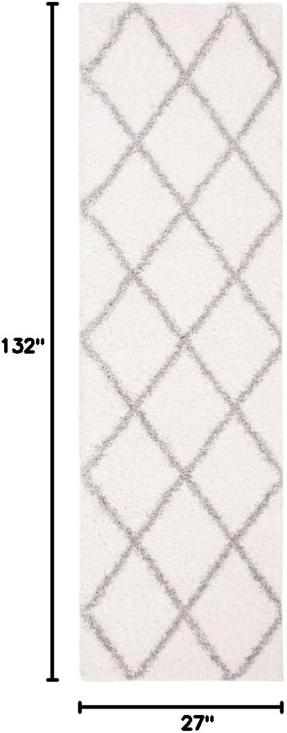 image:imageSAFAVIEH Area Rug 8x10 Parma Shag Collection Large Cream amp Grey Trellis Pattern NonShedding amp Easy Cleaning Ultra Plush Thick Pile Ideal for Living Room Bedroom Dining Space PMA515ACreamGrey