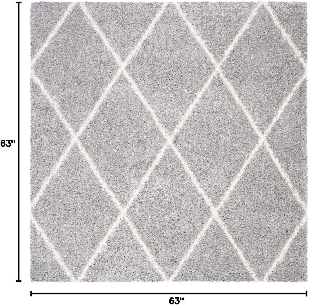 image:imageSAFAVIEH Area Rug 8x10 Parma Shag Collection Large Cream amp Grey Trellis Pattern NonShedding amp Easy Cleaning Ultra Plush Thick Pile Ideal for Living Room Bedroom Dining Space PMA515AGreyCream