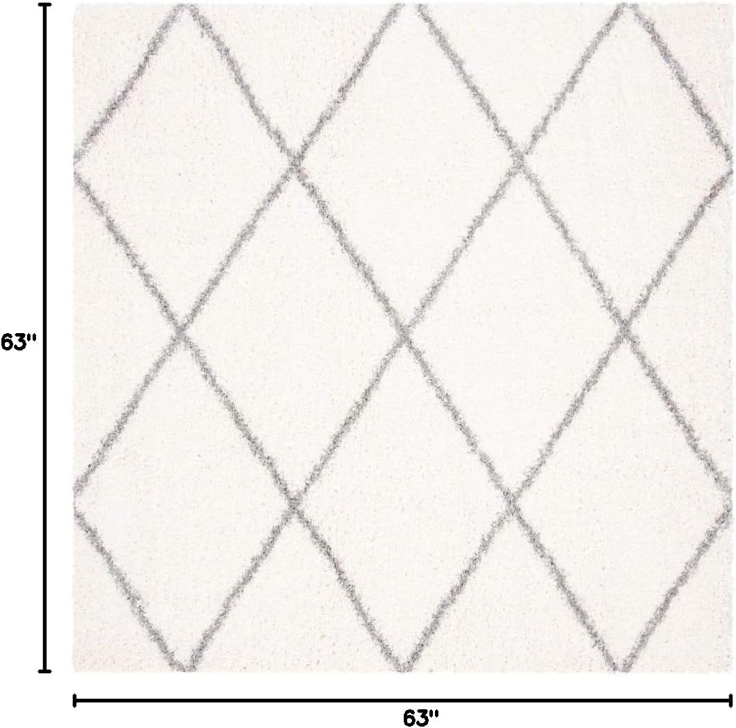 image:imageSAFAVIEH Area Rug 8x10 Parma Shag Collection Large Cream amp Grey Trellis Pattern NonShedding amp Easy Cleaning Ultra Plush Thick Pile Ideal for Living Room Bedroom Dining Space PMA515ACreamGrey