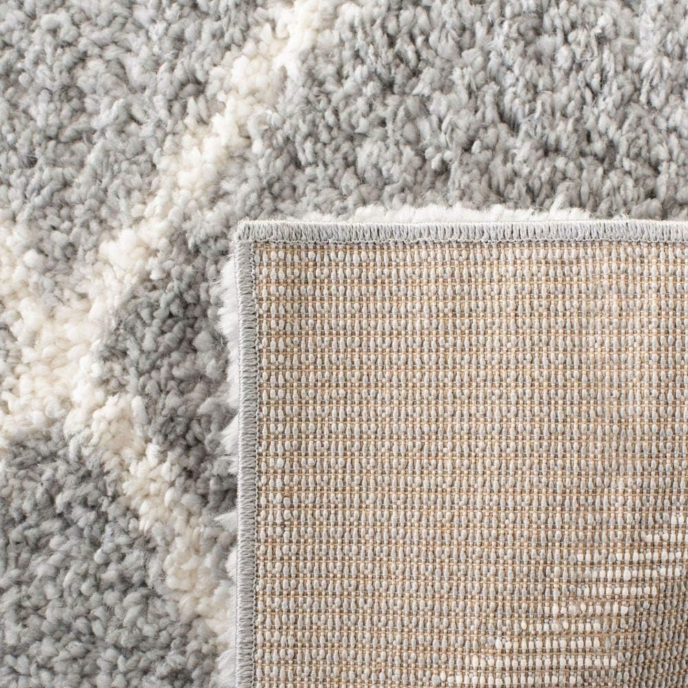 image:imageSAFAVIEH Area Rug 8x10 Parma Shag Collection Large Cream amp Grey Trellis Pattern NonShedding amp Easy Cleaning Ultra Plush Thick Pile Ideal for Living Room Bedroom Dining Space PMA515AGreyCream