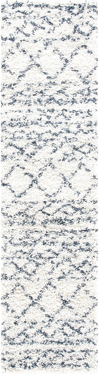 image:imageSAFAVIEH Area Rug 8x10 Pro Luxe Shag Collection Large Ivory amp Light Grey Tassel Design NonShedding amp Easy Cleaning Plush Thick Pile Ideal for Living Room Bedroom Dining Space PLX436AIvoryBlue