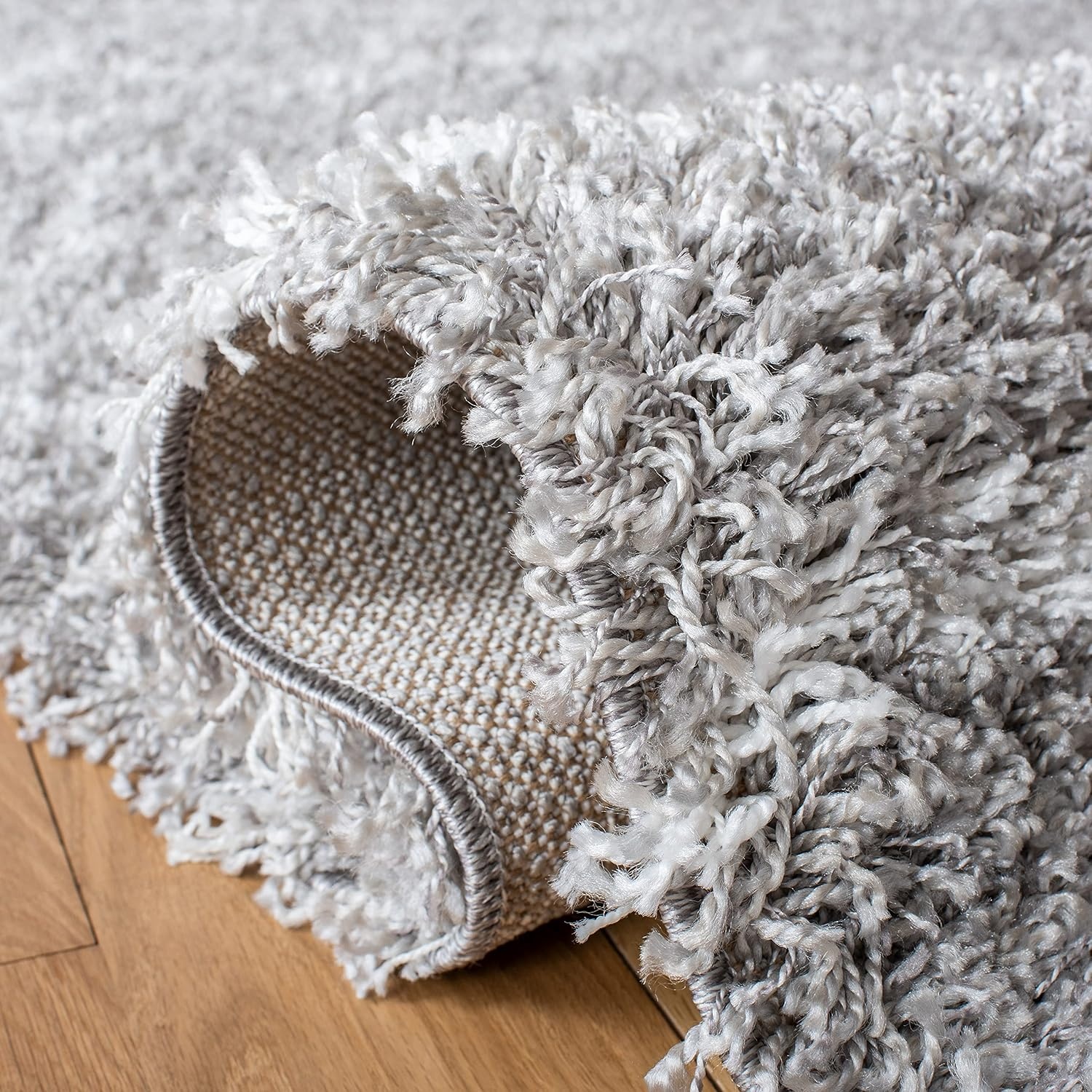 image:imageSAFAVIEH Area Rug 8x10 Pro Luxe Shag Collection Large Ivory amp Light Grey Tassel Design NonShedding amp Easy Cleaning Plush Thick Pile Ideal for Living Room Bedroom Dining Space PLX436AGreyIvory