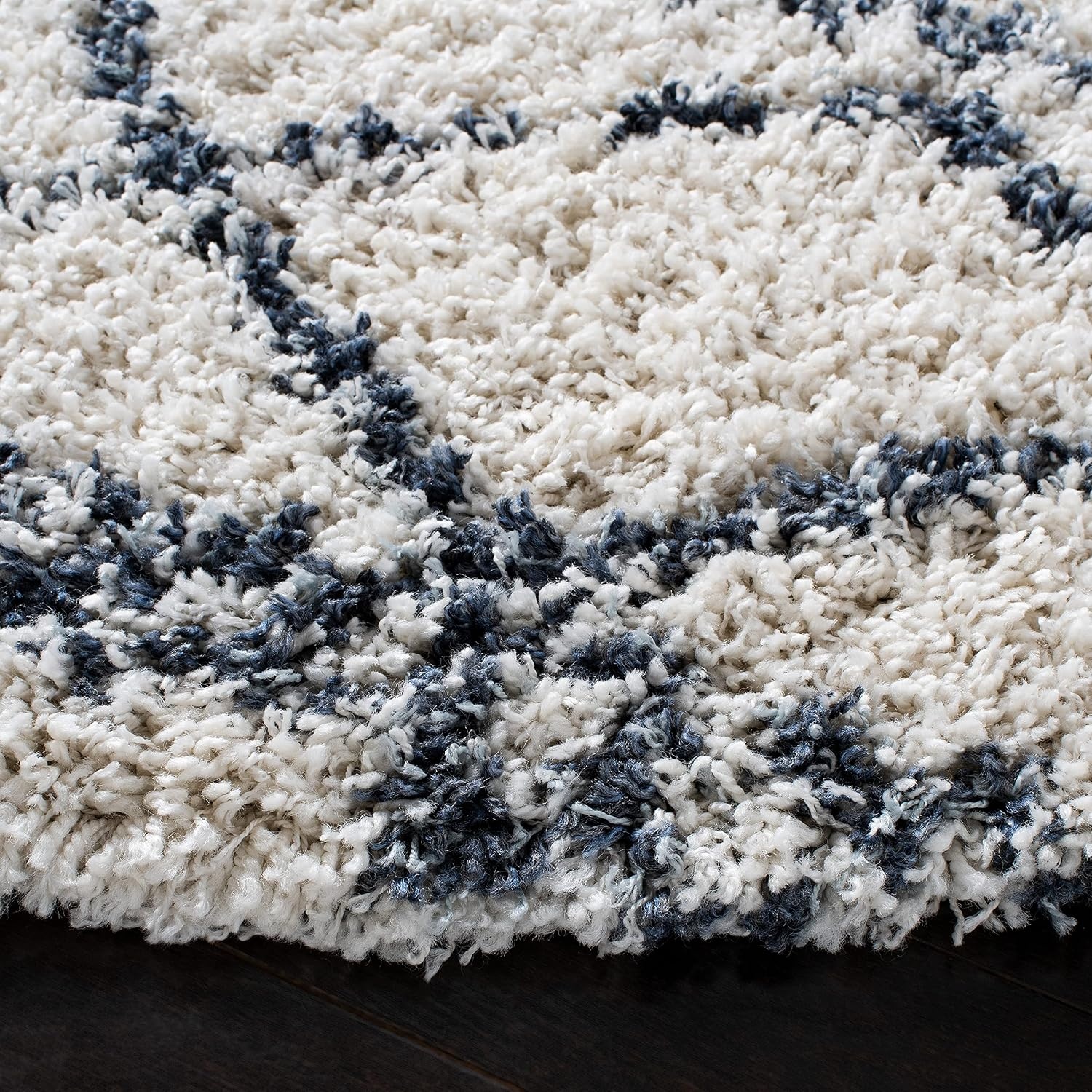 image:imageSAFAVIEH Area Rug 8x10 Pro Luxe Shag Collection Large Ivory amp Light Grey Tassel Design NonShedding amp Easy Cleaning Plush Thick Pile Ideal for Living Room Bedroom Dining Space PLX436AIvoryBlue