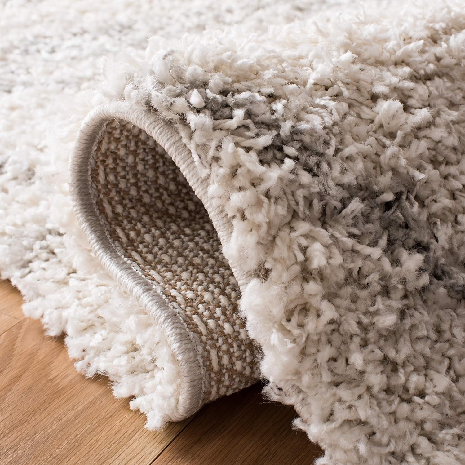 image:imageSAFAVIEH Area Rug 8x10 Pro Luxe Shag Collection Large Ivory amp Light Grey Tassel Design NonShedding amp Easy Cleaning Plush Thick Pile Ideal for Living Room Bedroom Dining Space PLX436AIvoryLight Grey