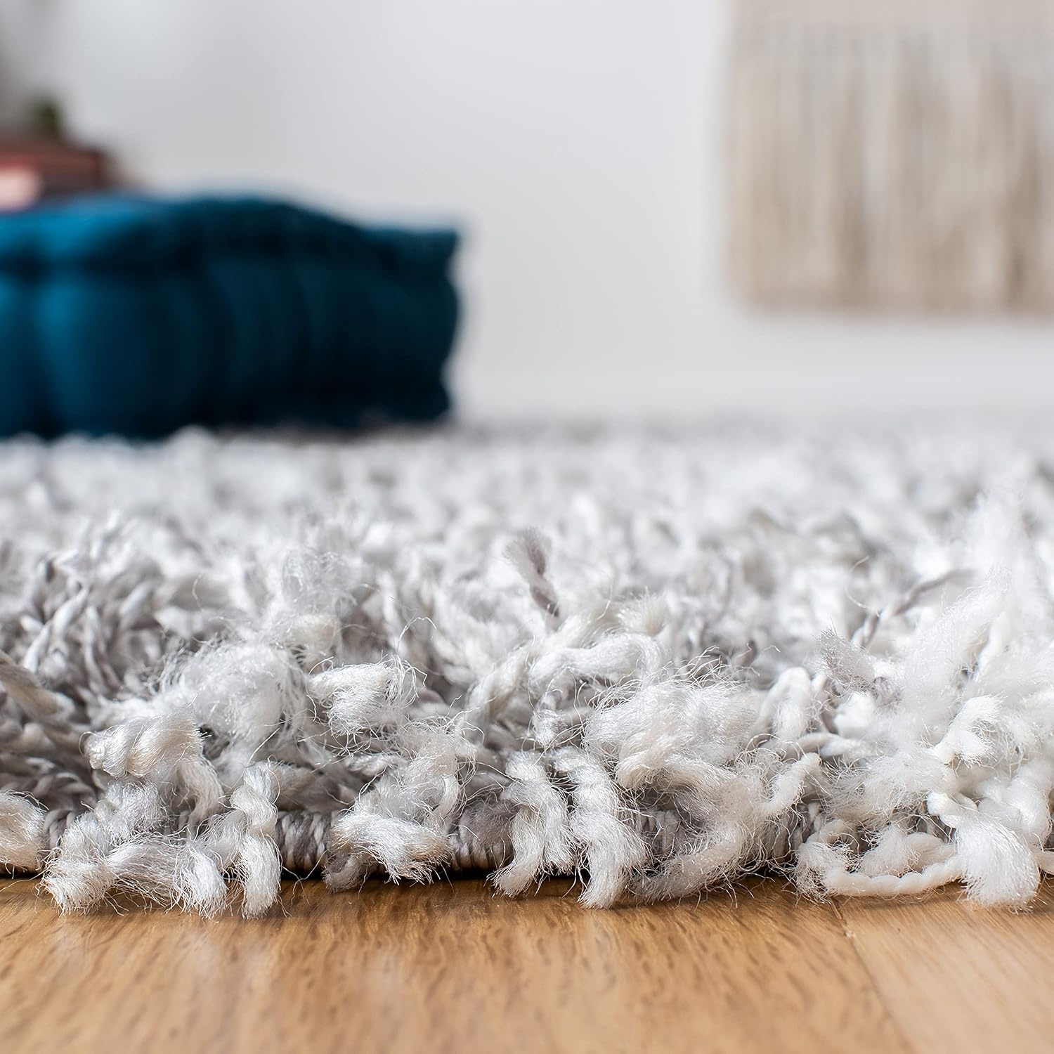 image:imageSAFAVIEH Area Rug 8x10 Pro Luxe Shag Collection Large Ivory amp Light Grey Tassel Design NonShedding amp Easy Cleaning Plush Thick Pile Ideal for Living Room Bedroom Dining Space PLX436AGreyIvory