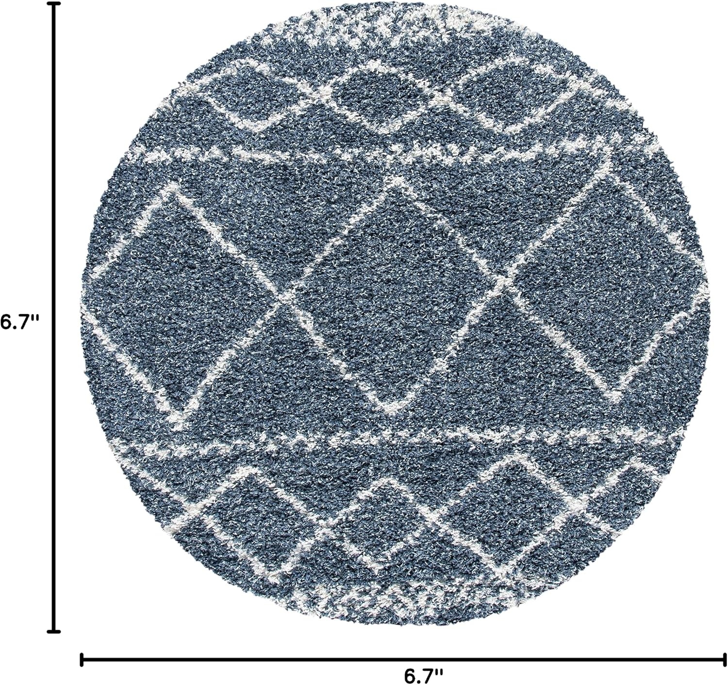 image:imageSAFAVIEH Area Rug 8x10 Pro Luxe Shag Collection Large Ivory amp Light Grey Tassel Design NonShedding amp Easy Cleaning Plush Thick Pile Ideal for Living Room Bedroom Dining Space PLX436ABlueIvory