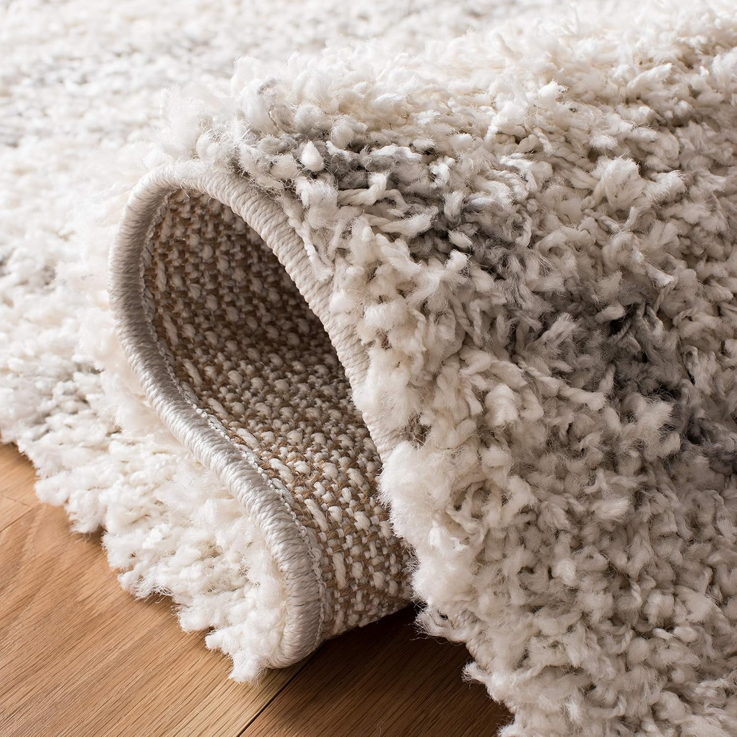 image:imageSAFAVIEH Area Rug 8x10 Pro Luxe Shag Collection Large Ivory amp Light Grey Tassel Design NonShedding amp Easy Cleaning Plush Thick Pile Ideal for Living Room Bedroom Dining Space PLX436AIvoryLight Grey