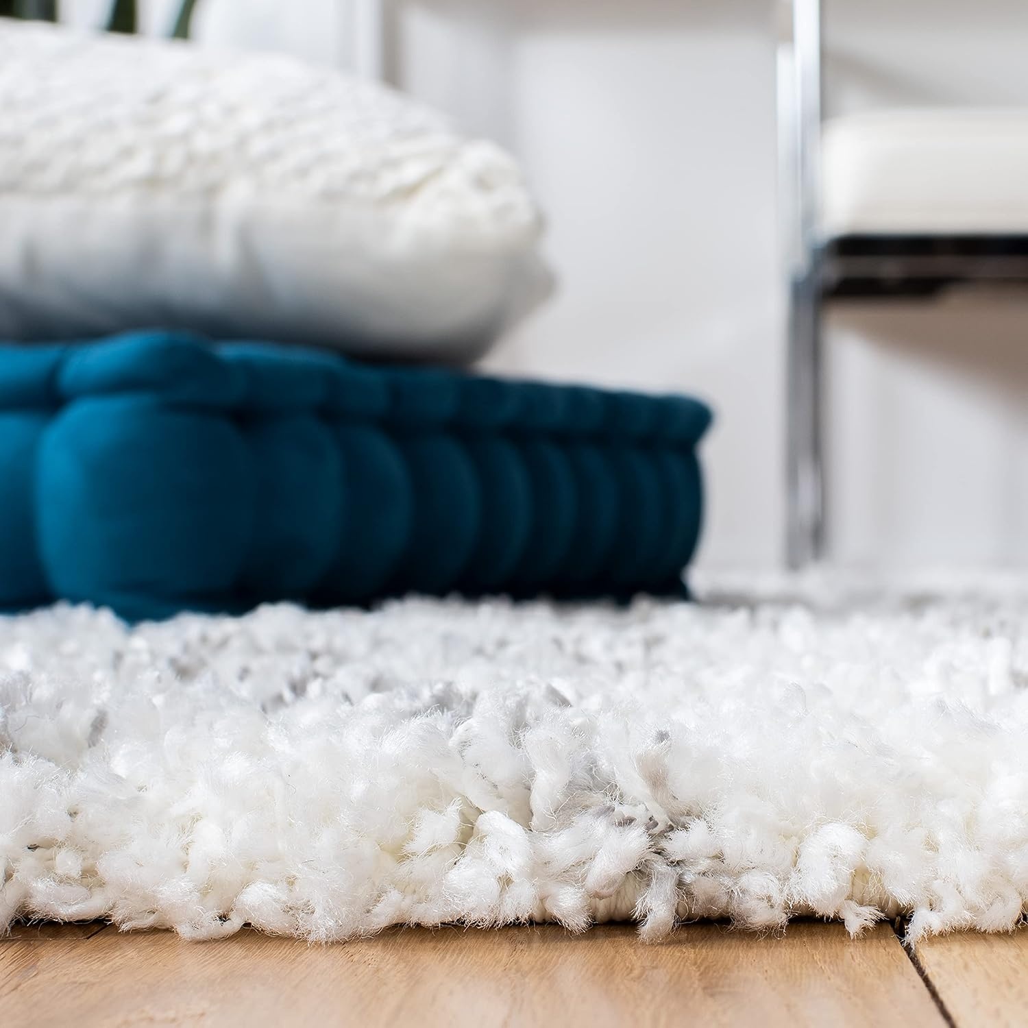 image:imageSAFAVIEH Area Rug 8x10 Pro Luxe Shag Collection Large Ivory amp Light Grey Tassel Design NonShedding amp Easy Cleaning Plush Thick Pile Ideal for Living Room Bedroom Dining Space PLX436AIvoryGrey