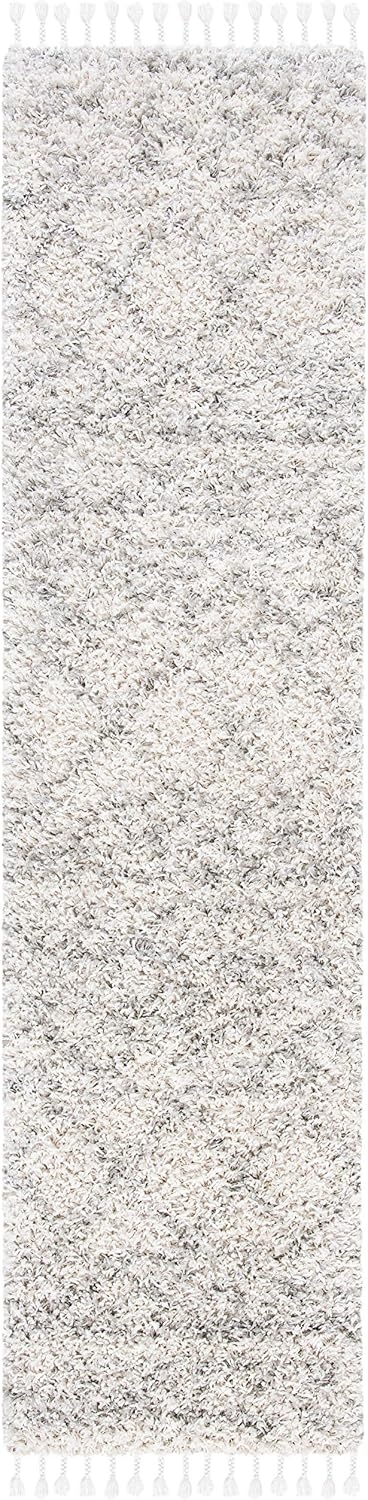 image:imageSAFAVIEH Area Rug 8x10 Pro Luxe Shag Collection Large Ivory amp Light Grey Tassel Design NonShedding amp Easy Cleaning Plush Thick Pile Ideal for Living Room Bedroom Dining Space PLX436AIvoryLight Grey