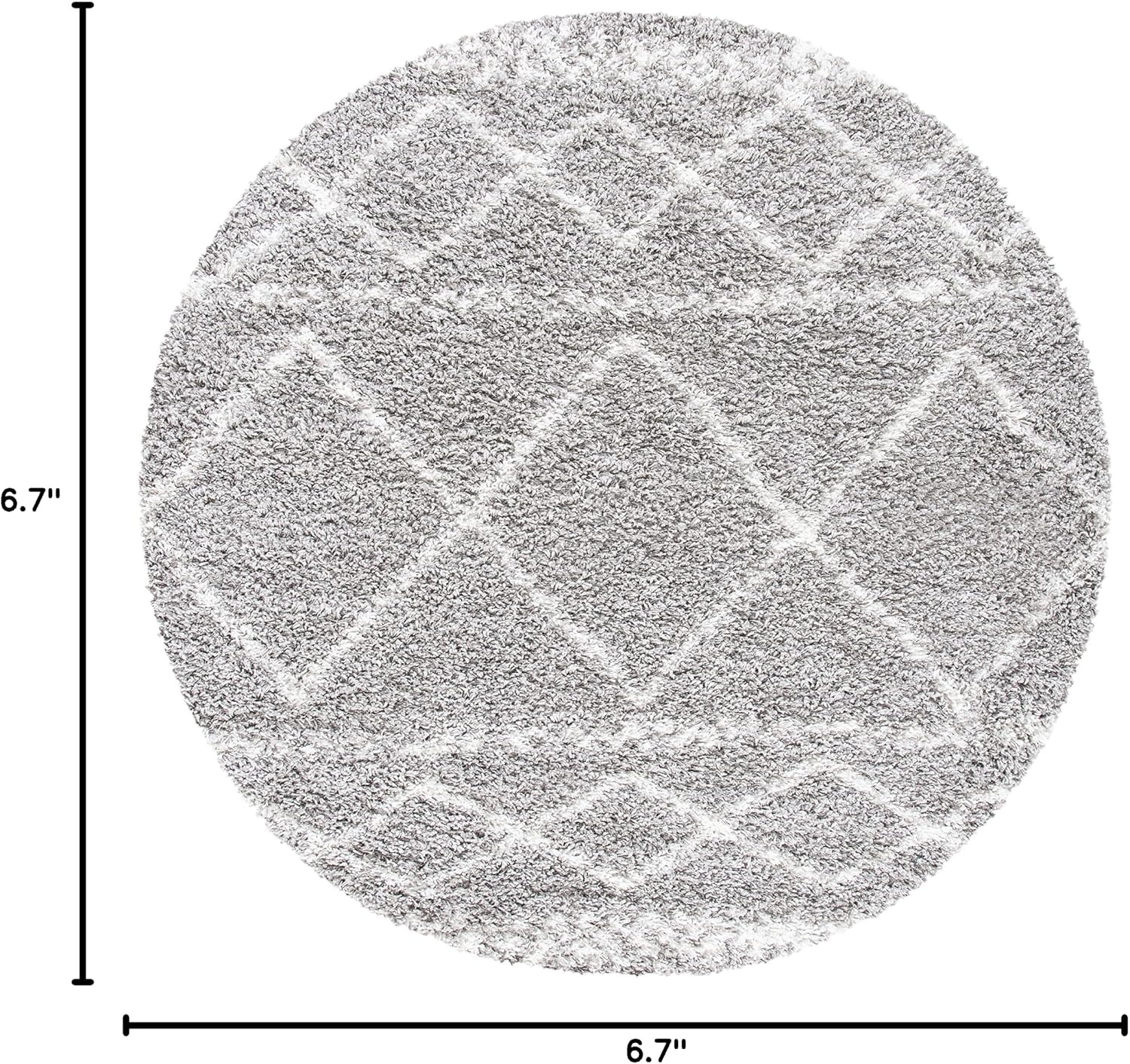 image:imageSAFAVIEH Area Rug 8x10 Pro Luxe Shag Collection Large Ivory amp Light Grey Tassel Design NonShedding amp Easy Cleaning Plush Thick Pile Ideal for Living Room Bedroom Dining Space PLX436AGreyIvory