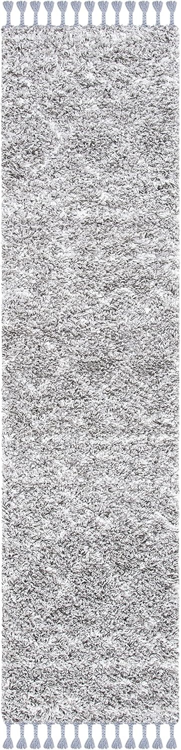 image:imageSAFAVIEH Area Rug 8x10 Pro Luxe Shag Collection Large Ivory amp Light Grey Tassel Design NonShedding amp Easy Cleaning Plush Thick Pile Ideal for Living Room Bedroom Dining Space PLX436AGreyIvory