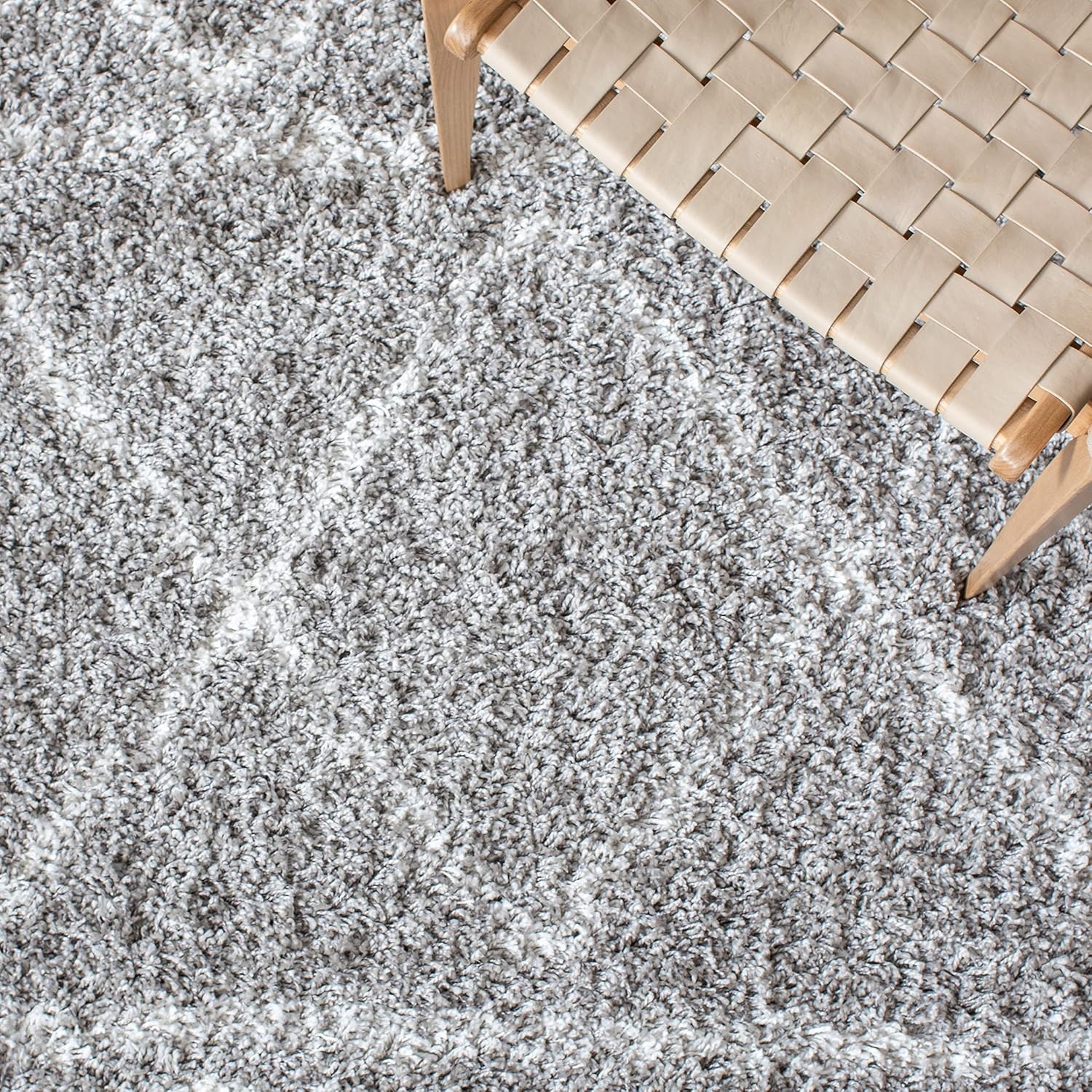 image:imageSAFAVIEH Area Rug 8x10 Pro Luxe Shag Collection Large Ivory amp Light Grey Tassel Design NonShedding amp Easy Cleaning Plush Thick Pile Ideal for Living Room Bedroom Dining Space PLX436AGreyIvory