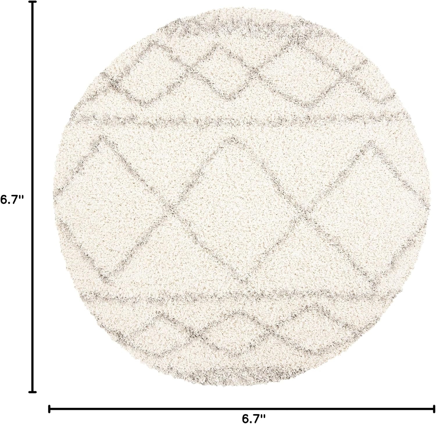 image:imageSAFAVIEH Area Rug 8x10 Pro Luxe Shag Collection Large Ivory amp Light Grey Tassel Design NonShedding amp Easy Cleaning Plush Thick Pile Ideal for Living Room Bedroom Dining Space PLX436AIvoryLight Grey