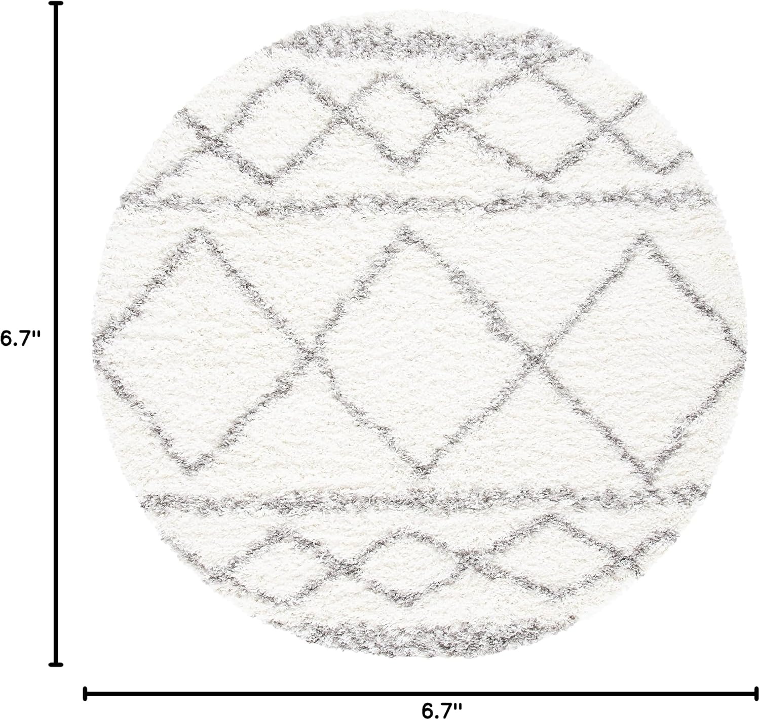 image:imageSAFAVIEH Area Rug 8x10 Pro Luxe Shag Collection Large Ivory amp Light Grey Tassel Design NonShedding amp Easy Cleaning Plush Thick Pile Ideal for Living Room Bedroom Dining Space PLX436AIvoryGrey