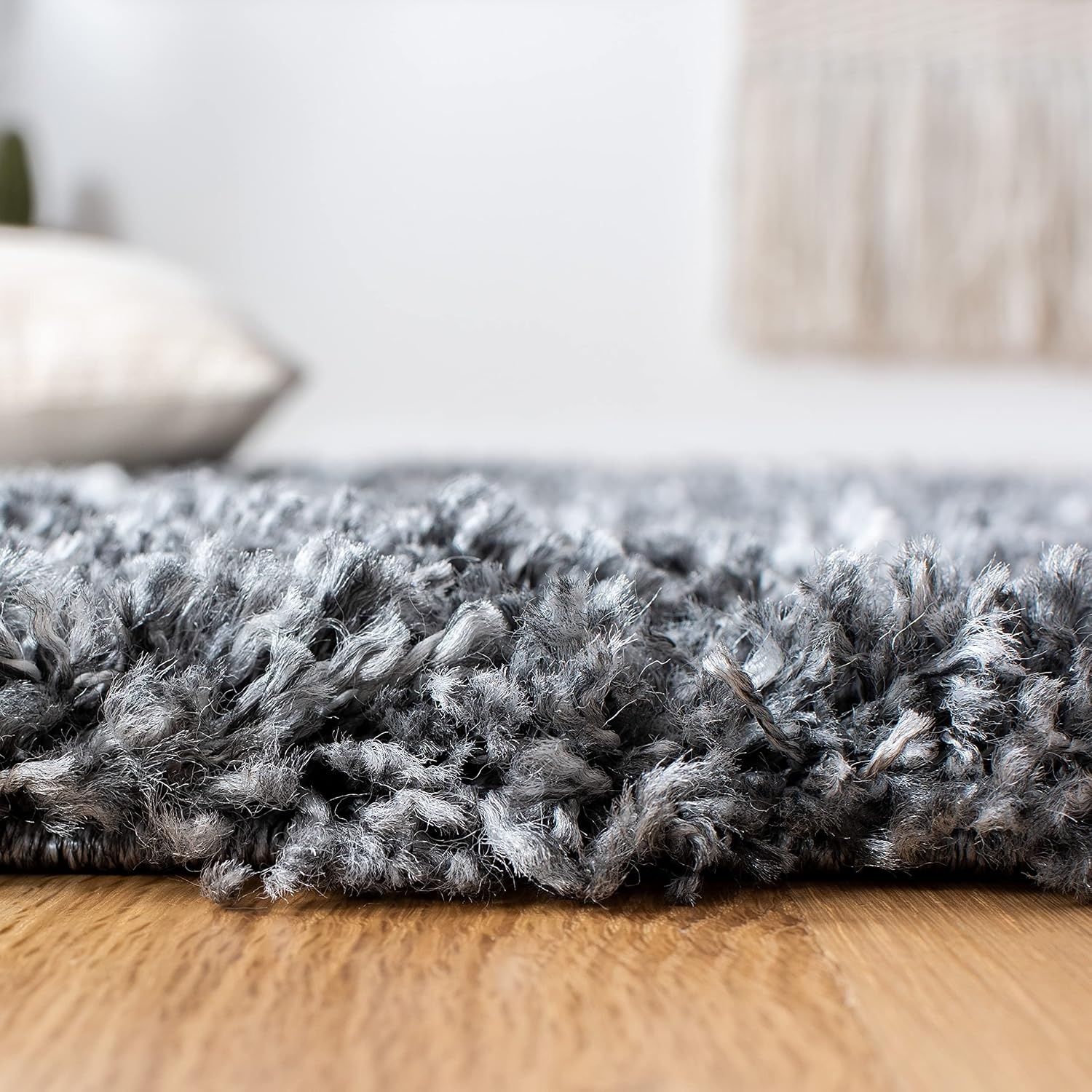 image:imageSAFAVIEH Area Rug 8x10 Pro Luxe Shag Collection Large Ivory amp Light Grey Tassel Design NonShedding amp Easy Cleaning Plush Thick Pile Ideal for Living Room Bedroom Dining Space PLX436ADark GreyIvory
