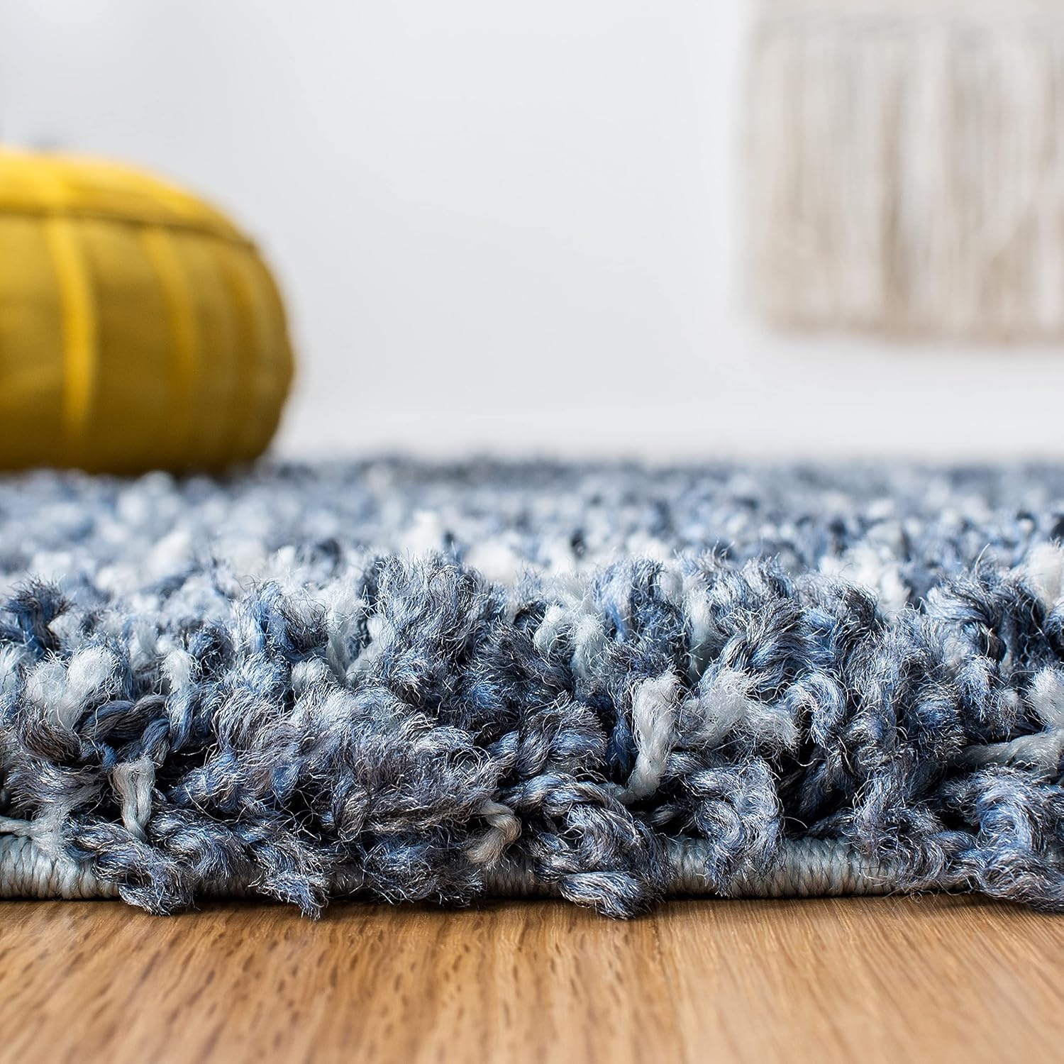 image:imageSAFAVIEH Area Rug 8x10 Pro Luxe Shag Collection Large Ivory amp Light Grey Tassel Design NonShedding amp Easy Cleaning Plush Thick Pile Ideal for Living Room Bedroom Dining Space PLX436ABlueIvory