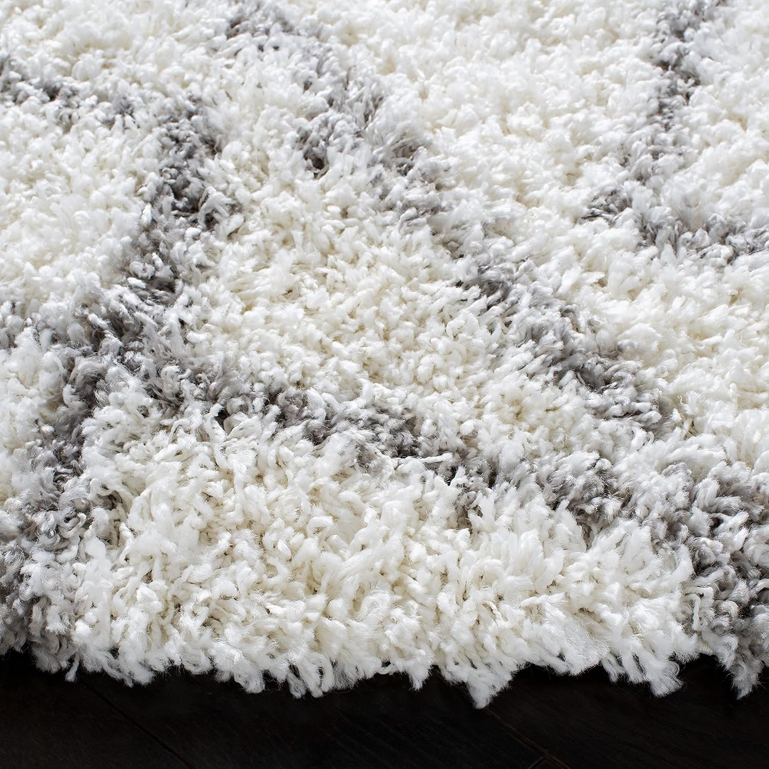 image:imageSAFAVIEH Area Rug 8x10 Pro Luxe Shag Collection Large Ivory amp Light Grey Tassel Design NonShedding amp Easy Cleaning Plush Thick Pile Ideal for Living Room Bedroom Dining Space PLX436AIvoryGrey