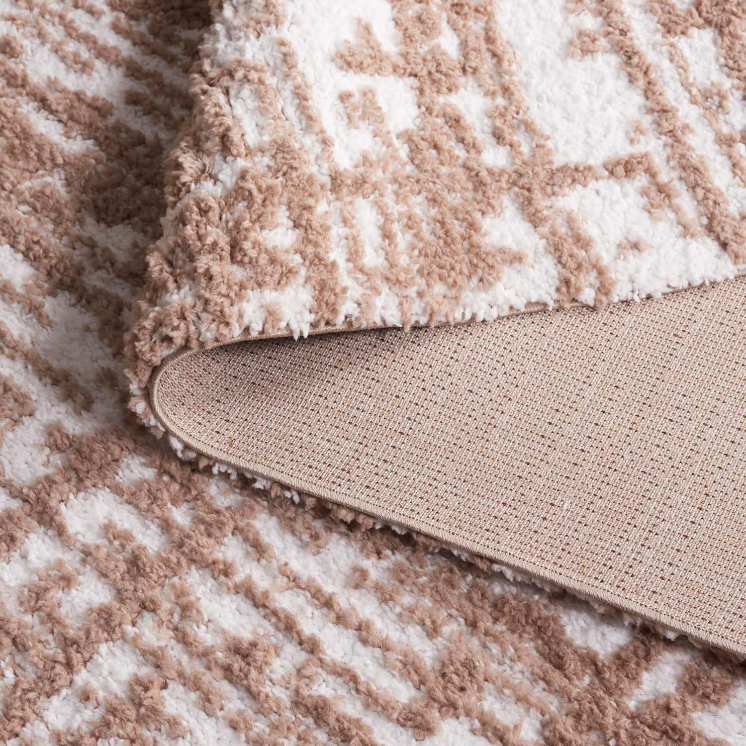 image:imageSAFAVIEH Area Rug 8x10 Rumi Shag Collection Large Beige amp Ivory NonShedding amp Easy Cleaning Ultra Plush Thick Pile Ideal for Living Room Bedroom Dining Space RMS132BBeigeIvory