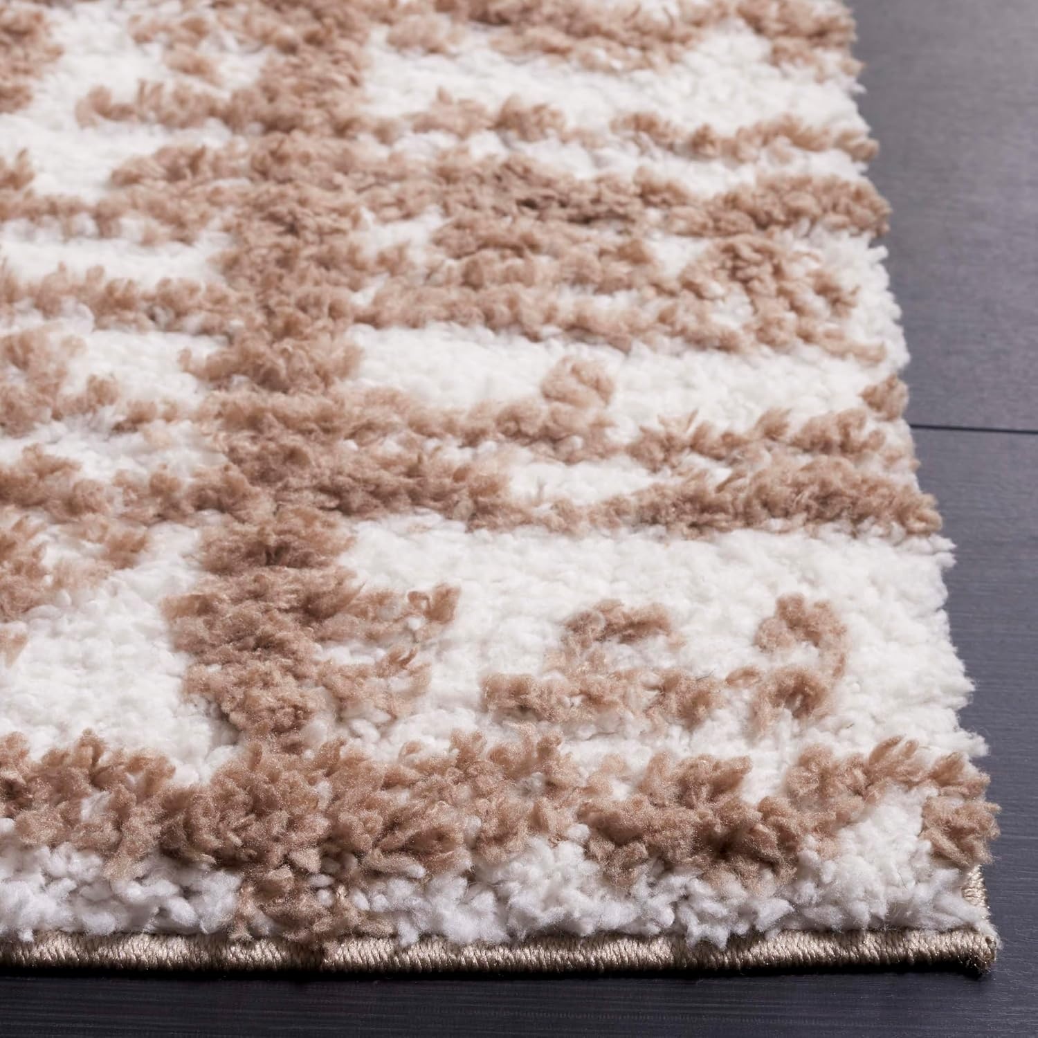 image:imageSAFAVIEH Area Rug 8x10 Rumi Shag Collection Large Beige amp Ivory NonShedding amp Easy Cleaning Ultra Plush Thick Pile Ideal for Living Room Bedroom Dining Space RMS132BBeigeIvory