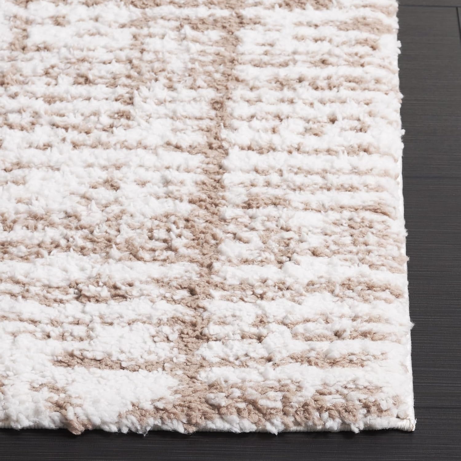 image:imageSAFAVIEH Area Rug 8x10 Rumi Shag Collection Large Beige amp Ivory NonShedding amp Easy Cleaning Ultra Plush Thick Pile Ideal for Living Room Bedroom Dining Space RMS132BBeigeIvory