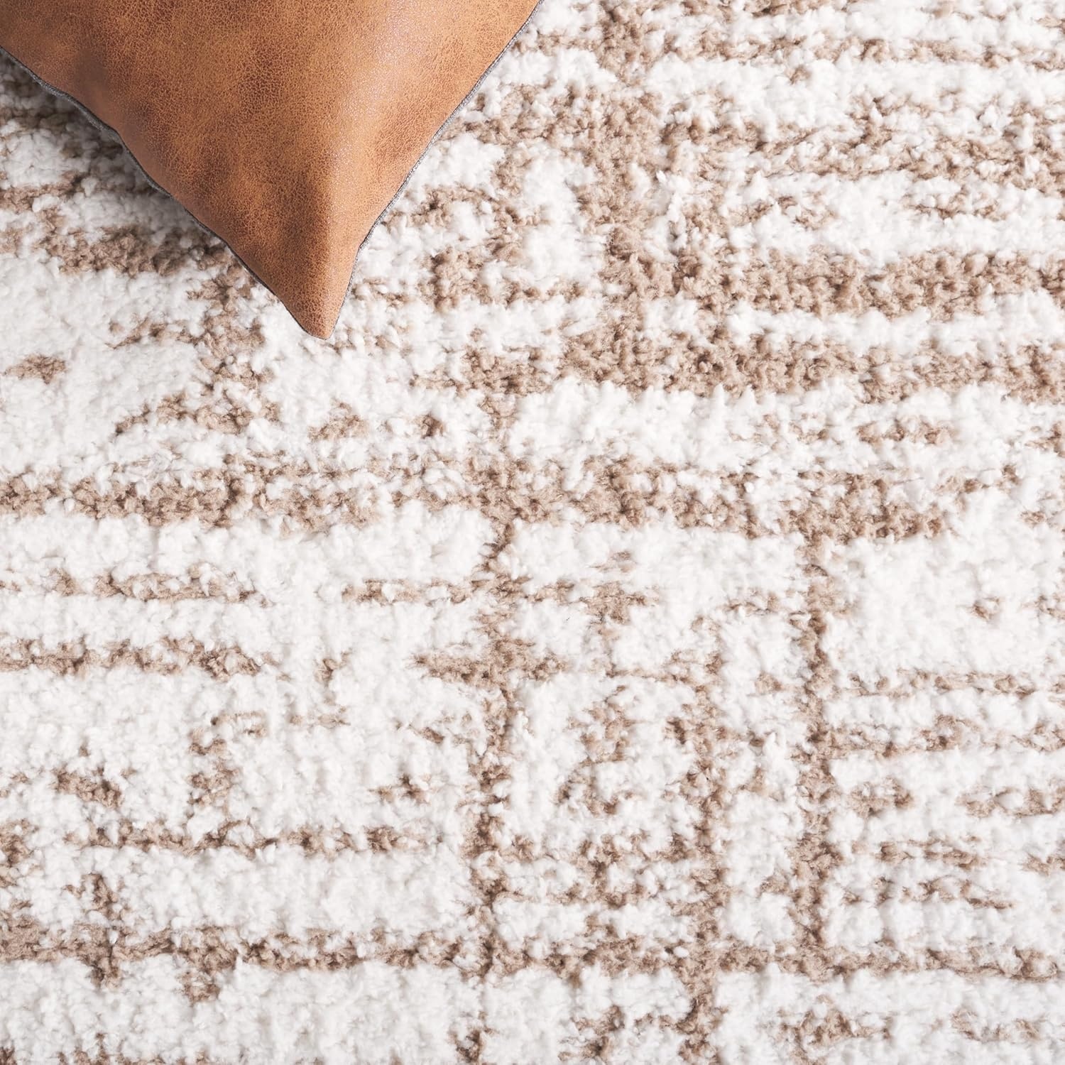 image:imageSAFAVIEH Area Rug 8x10 Rumi Shag Collection Large Beige amp Ivory NonShedding amp Easy Cleaning Ultra Plush Thick Pile Ideal for Living Room Bedroom Dining Space RMS132BBeigeIvory