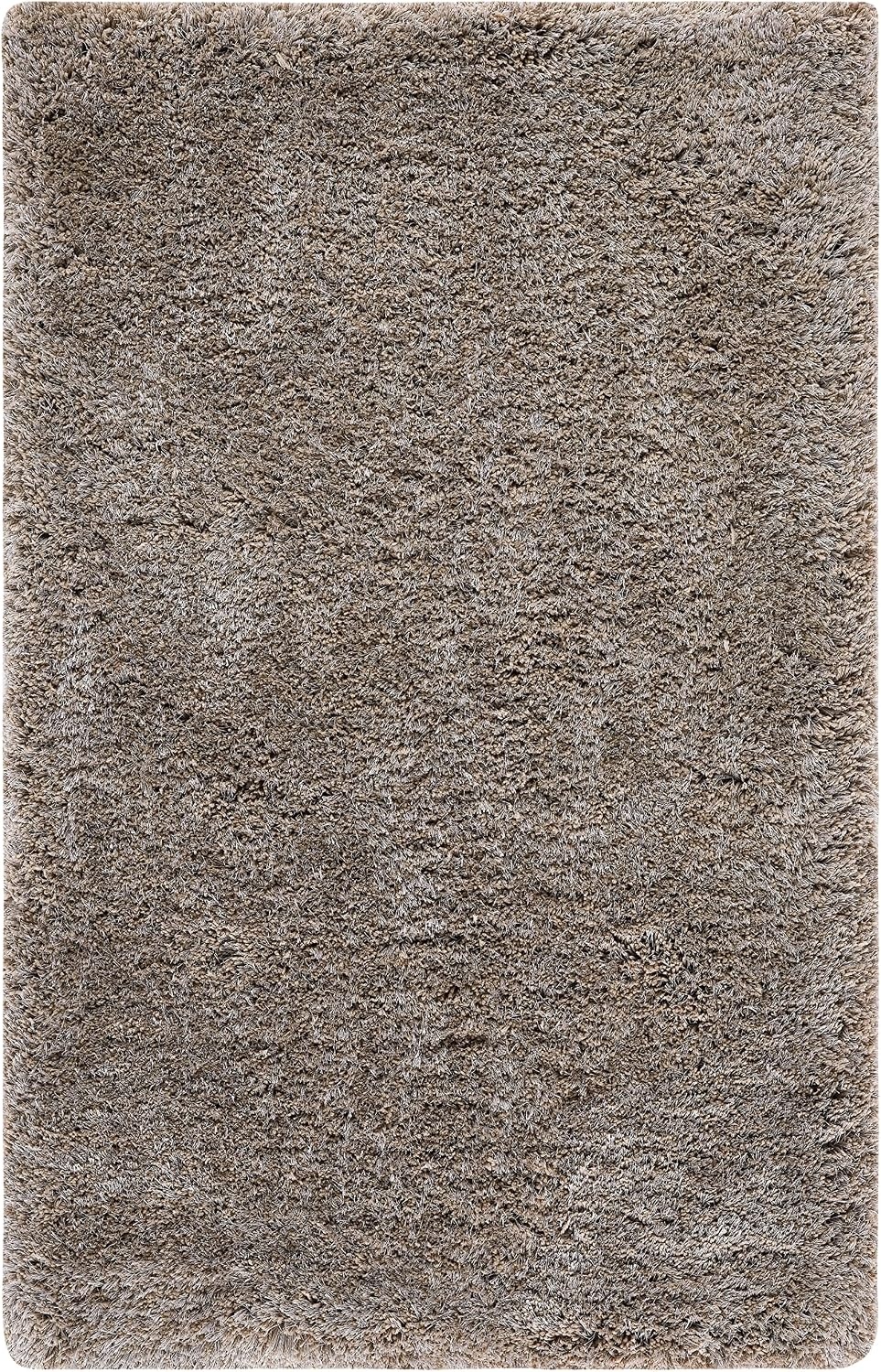 image:imageSAFAVIEH Area Rug 8x10 South Beach Shag Collection Large Snow White Handmade Ultra Plush Thick Pile Ideal for Living Room Bedroom Dining Space SBS562ASilver