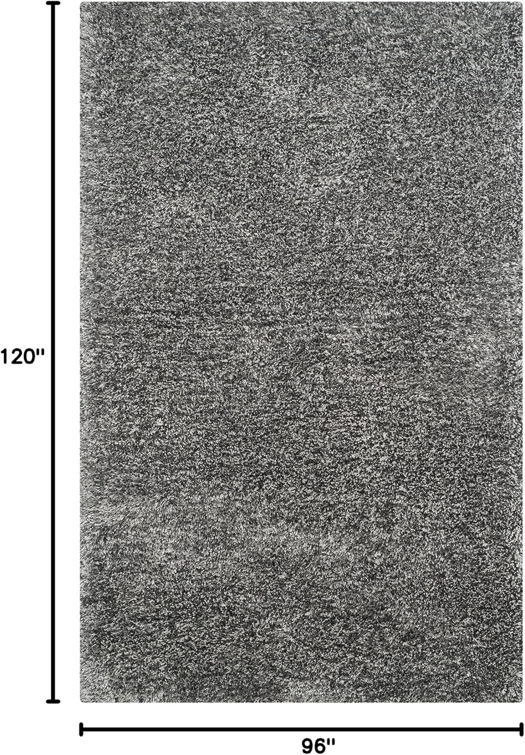 image:imageSAFAVIEH Area Rug 8x10 South Beach Shag Collection Large Snow White Handmade Ultra Plush Thick Pile Ideal for Living Room Bedroom Dining Space SBS562ASteel Grey