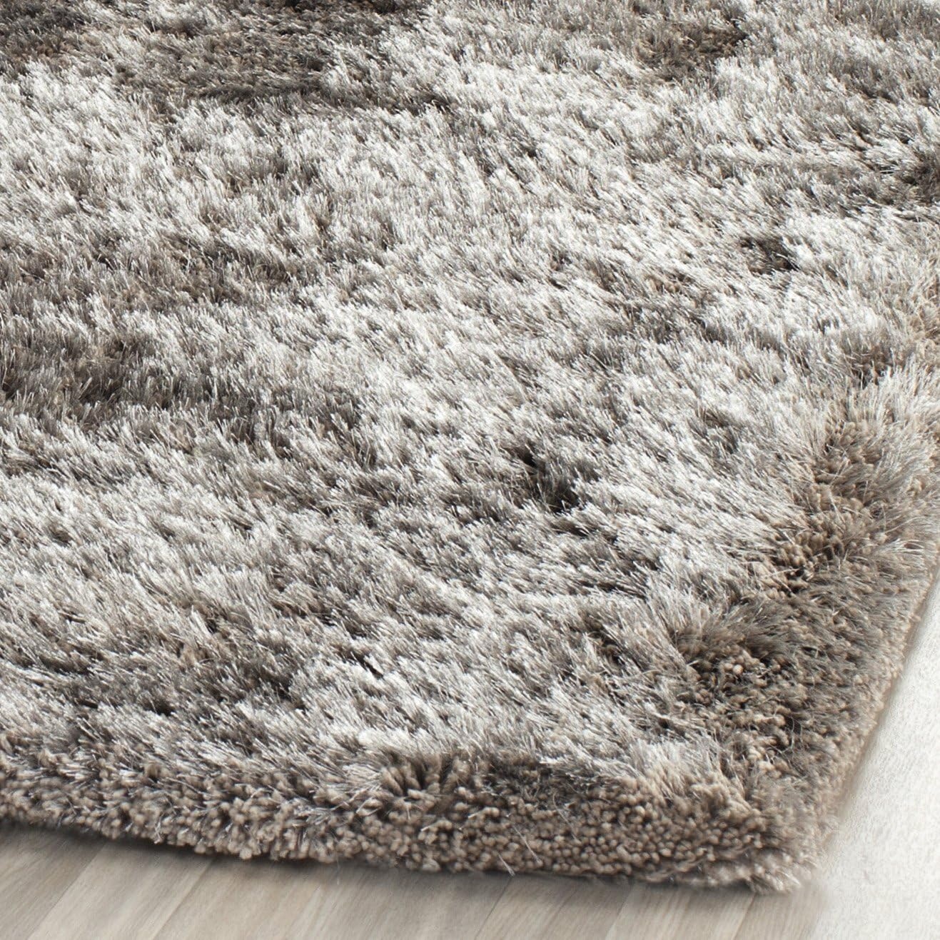 image:imageSAFAVIEH Area Rug 8x10 South Beach Shag Collection Large Snow White Handmade Ultra Plush Thick Pile Ideal for Living Room Bedroom Dining Space SBS562ASilver