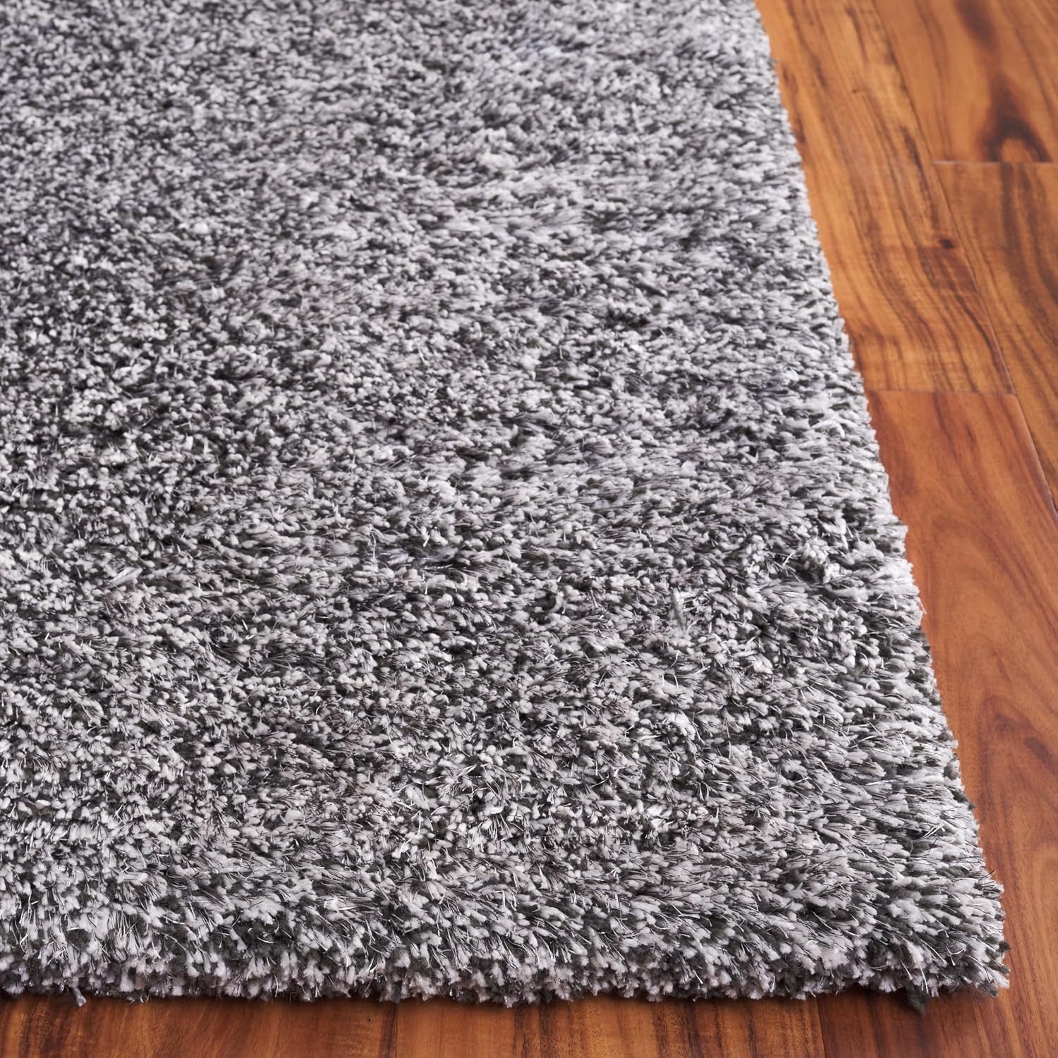 image:imageSAFAVIEH Area Rug 8x10 South Beach Shag Collection Large Snow White Handmade Ultra Plush Thick Pile Ideal for Living Room Bedroom Dining Space SBS562ASteel Grey