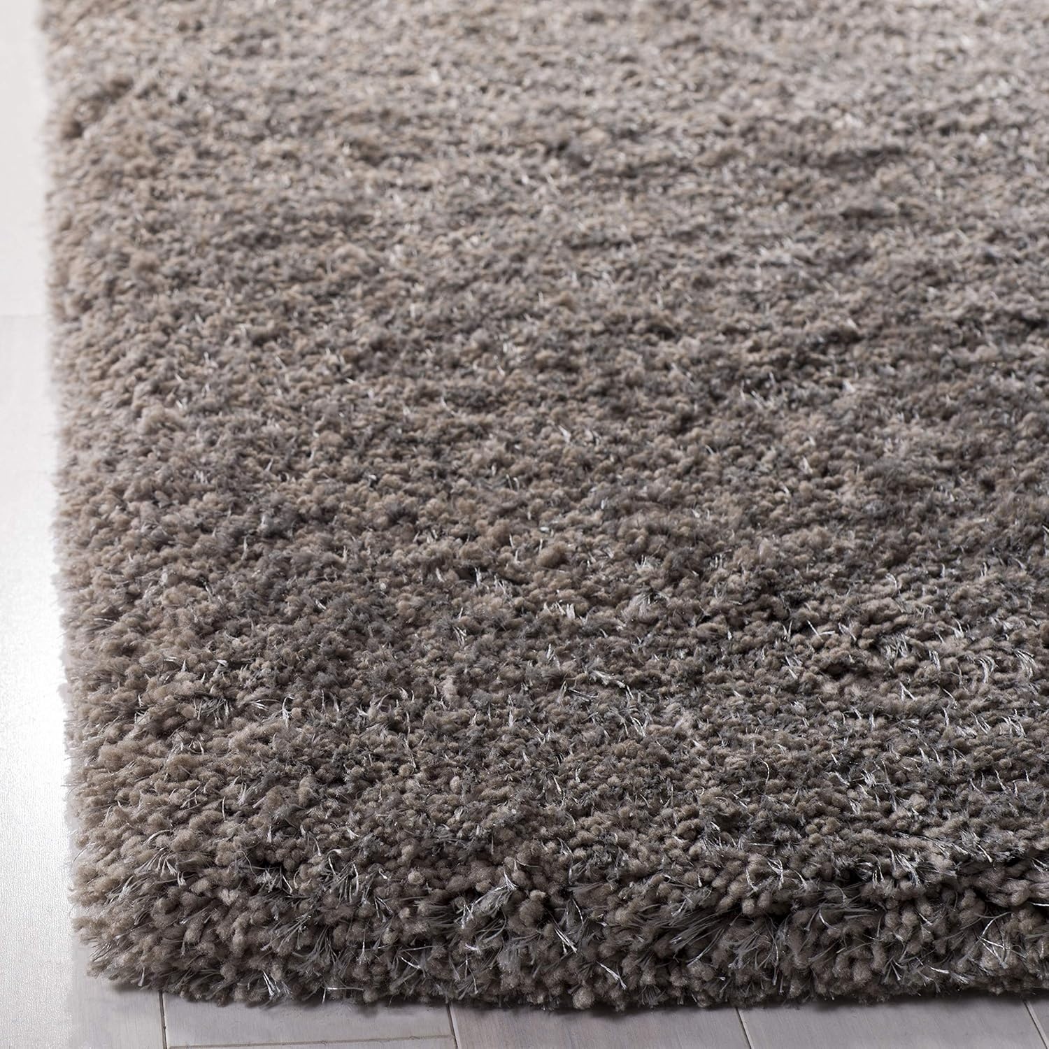 image:imageSAFAVIEH Area Rug 8x10 South Beach Shag Collection Large Snow White Handmade Ultra Plush Thick Pile Ideal for Living Room Bedroom Dining Space SBS562ASilver