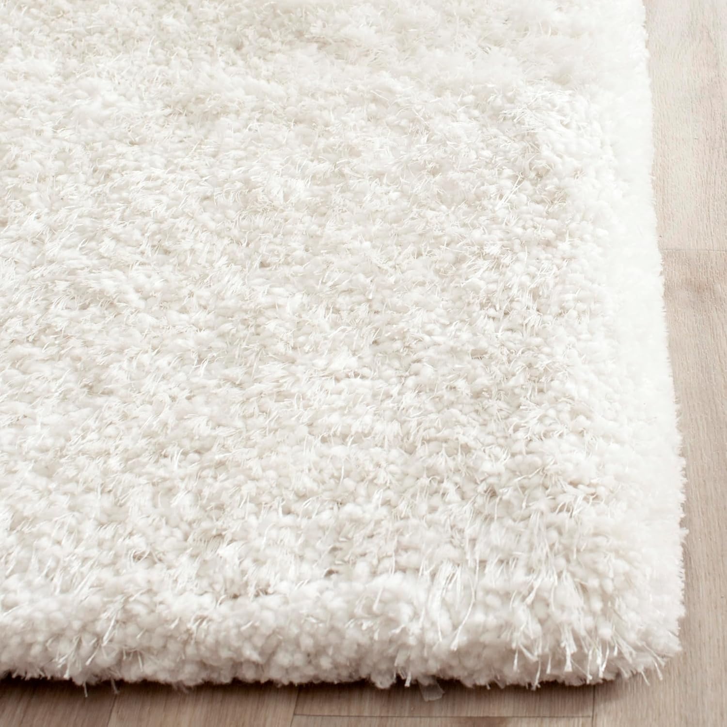 image:imageSAFAVIEH Area Rug 8x10 South Beach Shag Collection Large Snow White Handmade Ultra Plush Thick Pile Ideal for Living Room Bedroom Dining Space SBS562ASnow White