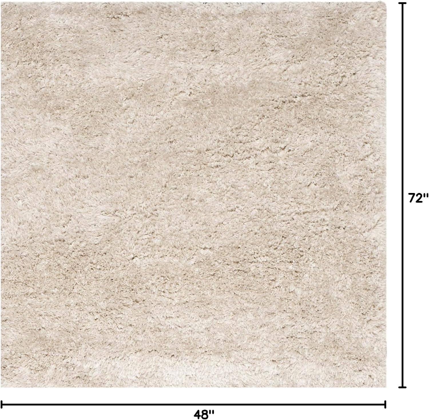 image:imageSAFAVIEH Area Rug 8x10 South Beach Shag Collection Large Snow White Handmade Ultra Plush Thick Pile Ideal for Living Room Bedroom Dining Space SBS562AChampagne