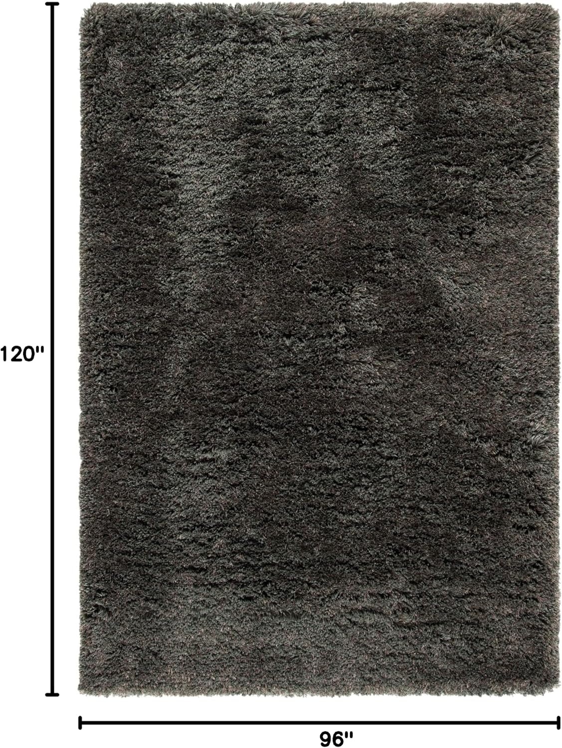 image:imageSAFAVIEH Area Rug 8x10 South Beach Shag Collection Large Snow White Handmade Ultra Plush Thick Pile Ideal for Living Room Bedroom Dining Space SBS562ACharcoal