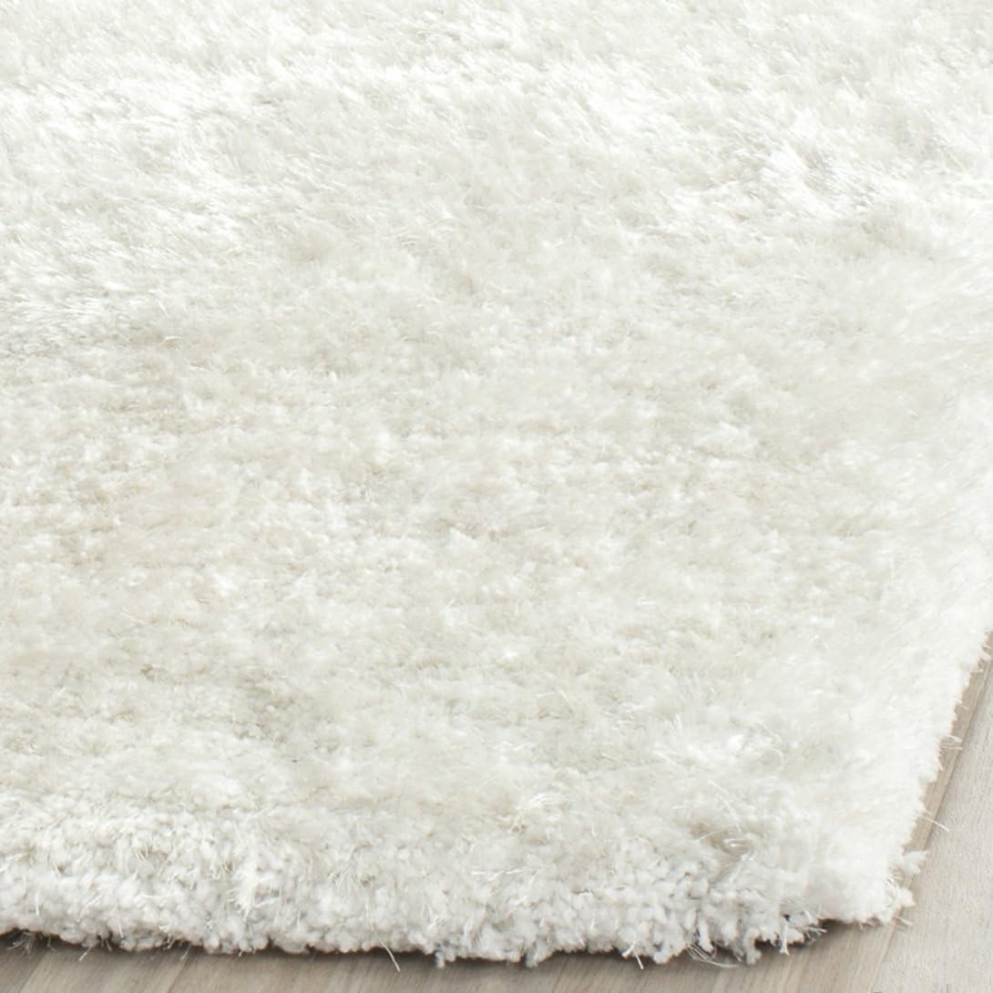 image:imageSAFAVIEH Area Rug 8x10 South Beach Shag Collection Large Snow White Handmade Ultra Plush Thick Pile Ideal for Living Room Bedroom Dining Space SBS562ASnow White