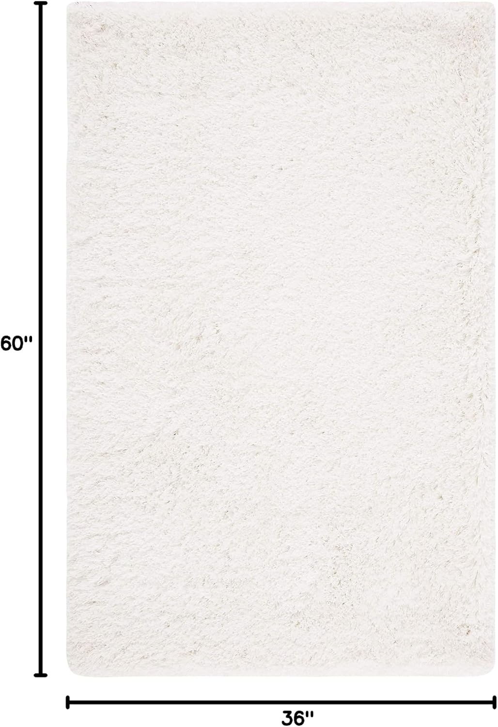 image:imageSAFAVIEH Area Rug 8x10 South Beach Shag Collection Large Snow White Handmade Ultra Plush Thick Pile Ideal for Living Room Bedroom Dining Space SBS562ASnow White
