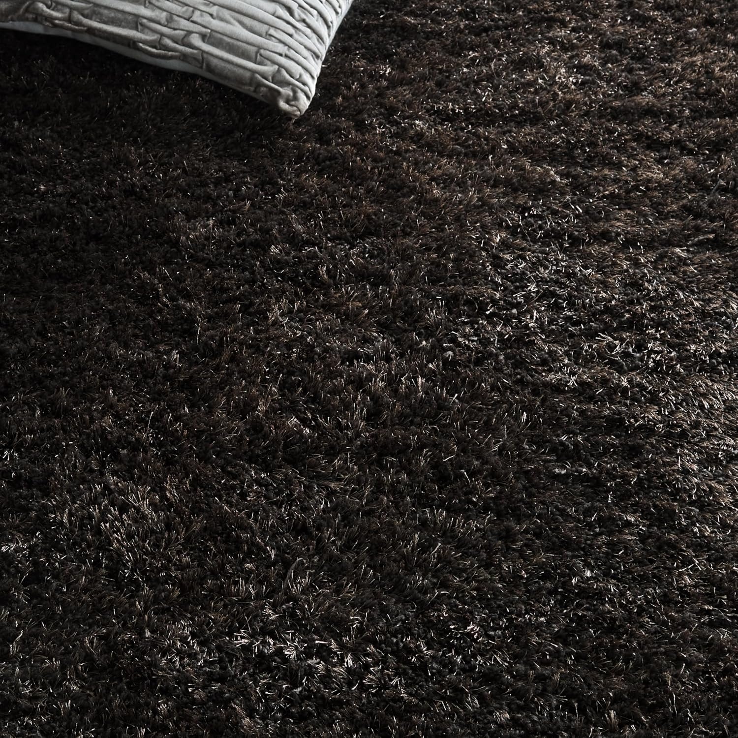 image:imageSAFAVIEH Area Rug 8x10 South Beach Shag Collection Large Snow White Handmade Ultra Plush Thick Pile Ideal for Living Room Bedroom Dining Space SBS562ACharcoal