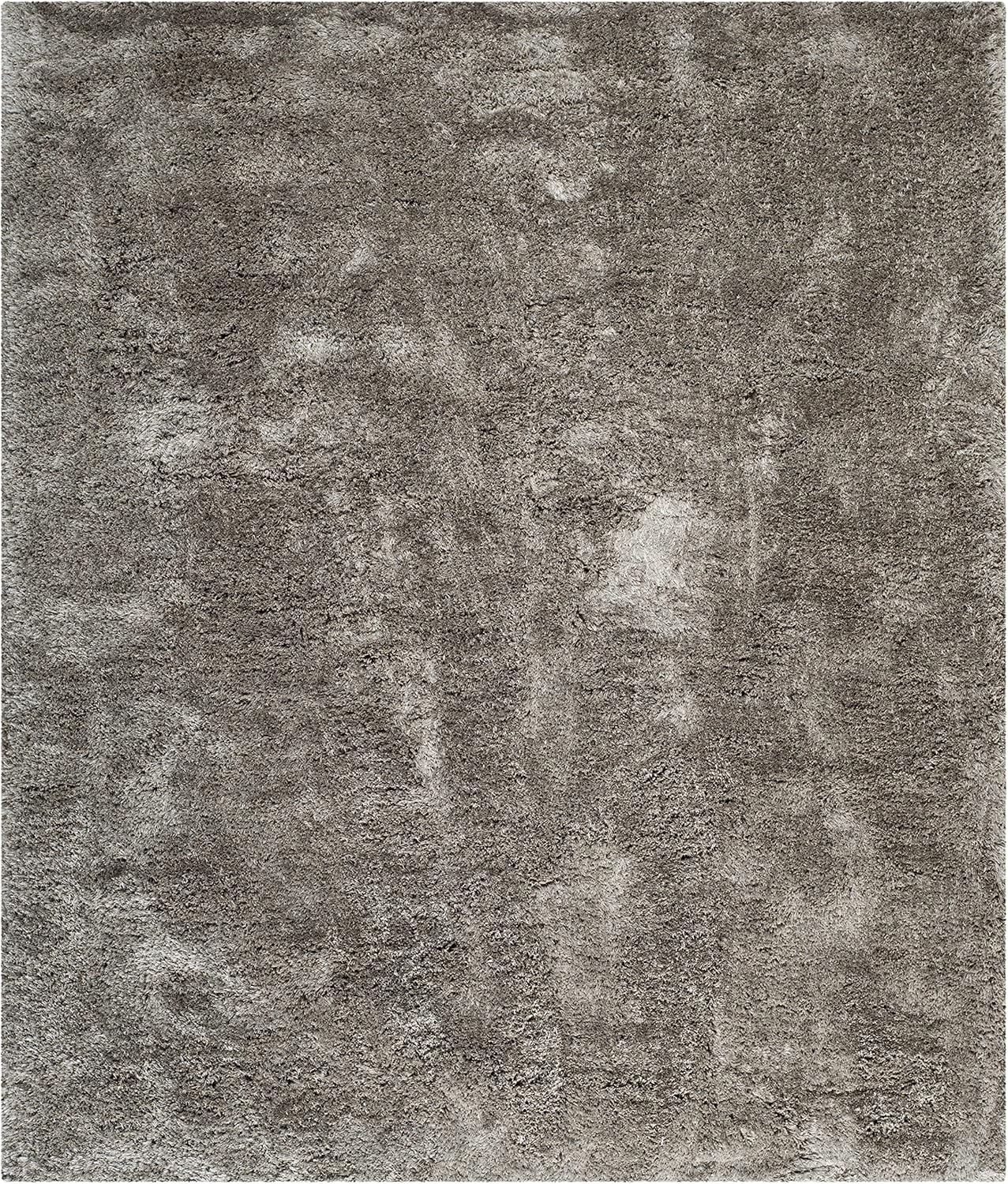 image:imageSAFAVIEH Area Rug 8x10 South Beach Shag Collection Large Snow White Handmade Ultra Plush Thick Pile Ideal for Living Room Bedroom Dining Space SBS562ASilver