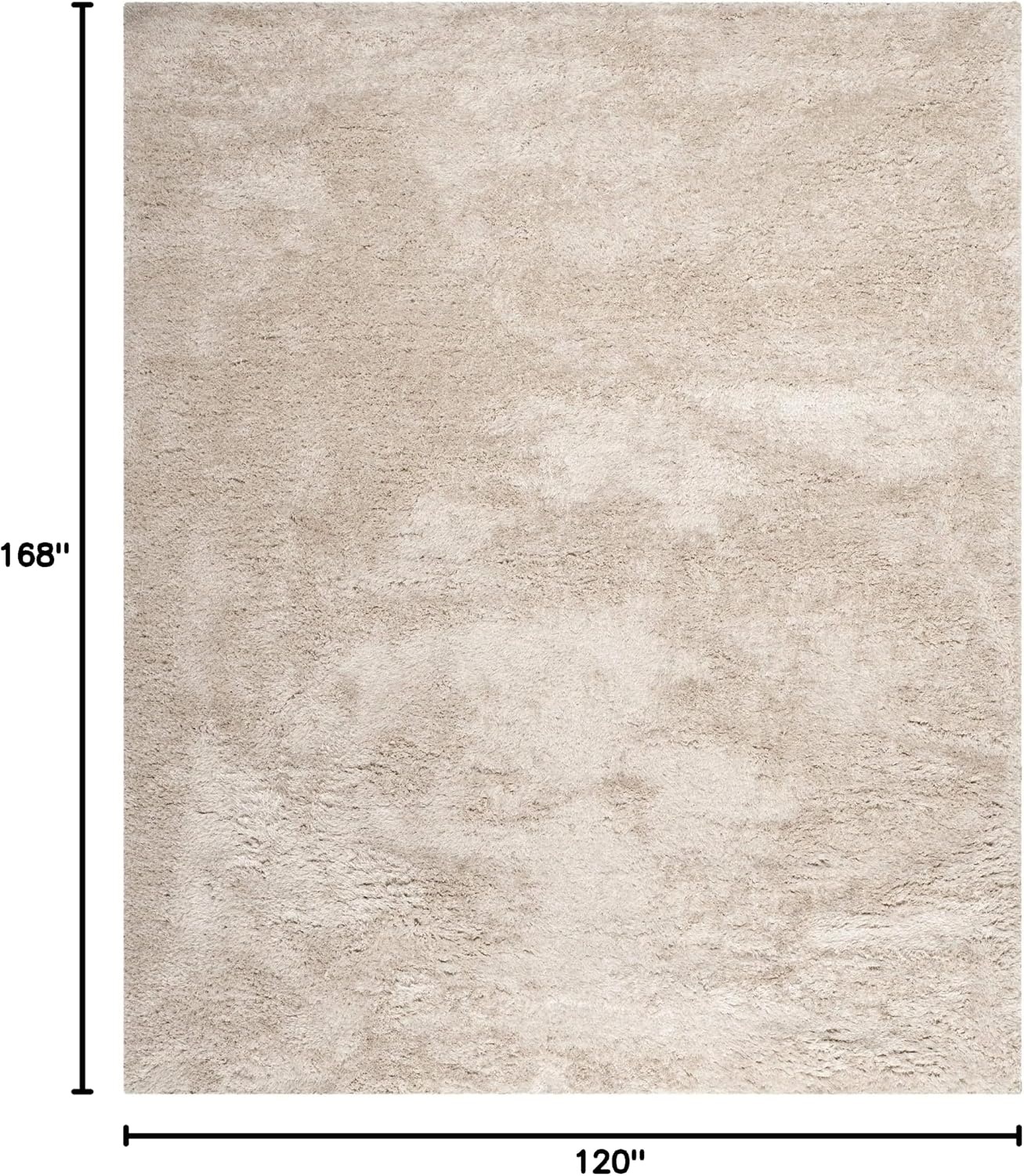 image:imageSAFAVIEH Area Rug 8x10 South Beach Shag Collection Large Snow White Handmade Ultra Plush Thick Pile Ideal for Living Room Bedroom Dining Space SBS562AChampagne