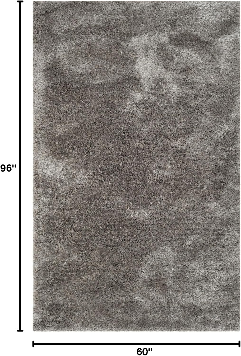 image:imageSAFAVIEH Area Rug 8x10 South Beach Shag Collection Large Snow White Handmade Ultra Plush Thick Pile Ideal for Living Room Bedroom Dining Space SBS562ASilver