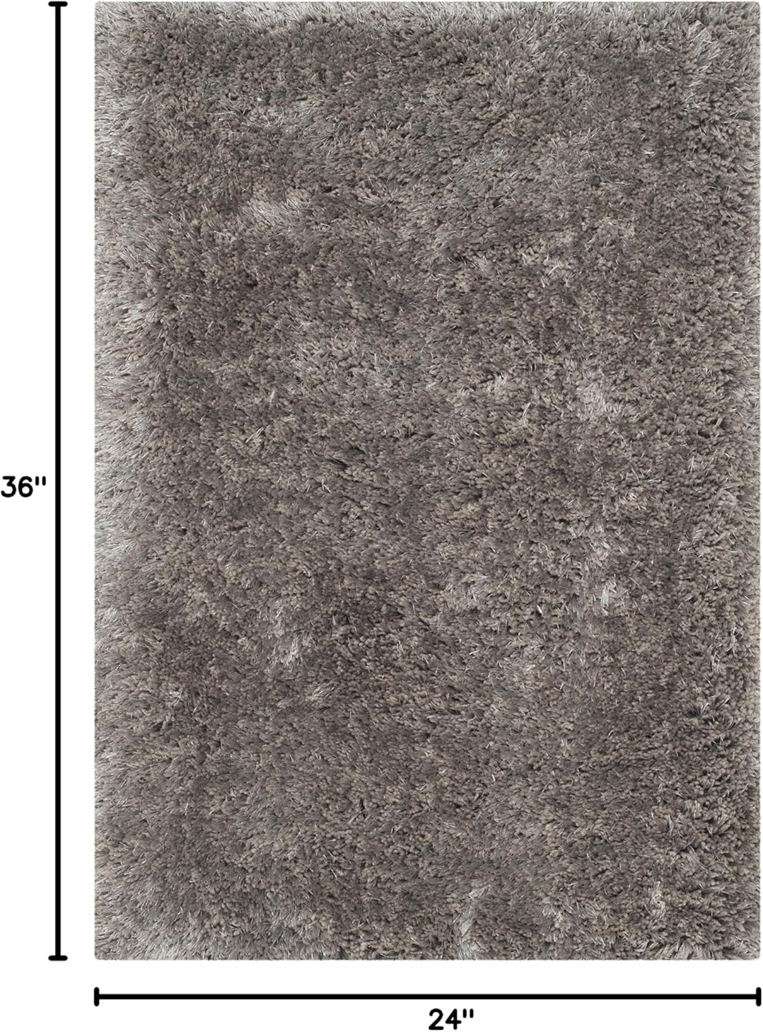 image:imageSAFAVIEH Area Rug 8x10 South Beach Shag Collection Large Snow White Handmade Ultra Plush Thick Pile Ideal for Living Room Bedroom Dining Space SBS562ASilver
